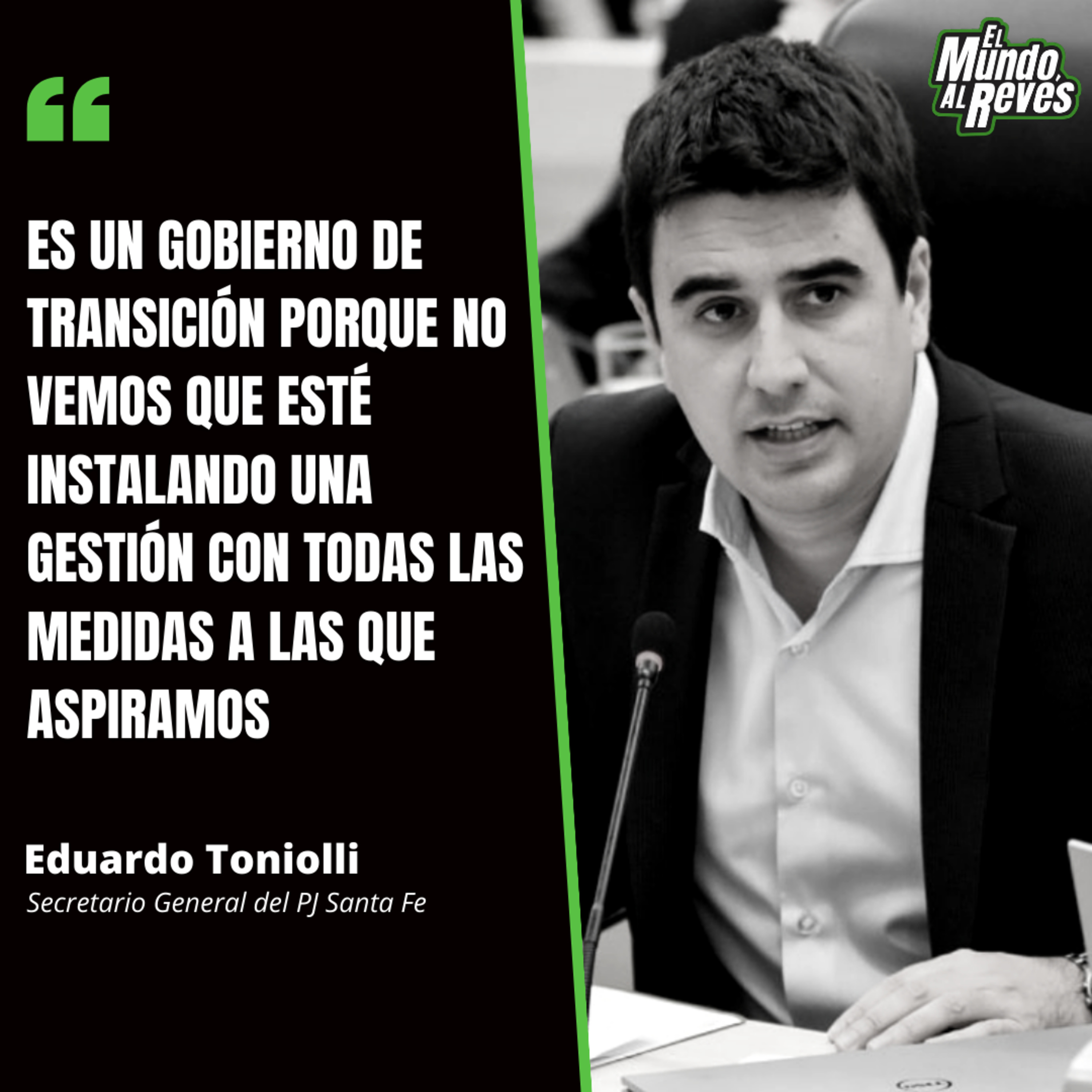 "Es un gobierno de transición porque no vemos que esté encarando una gestión con todas las medidas a las que aspiramos" Eduardo Toniolli episode artwork