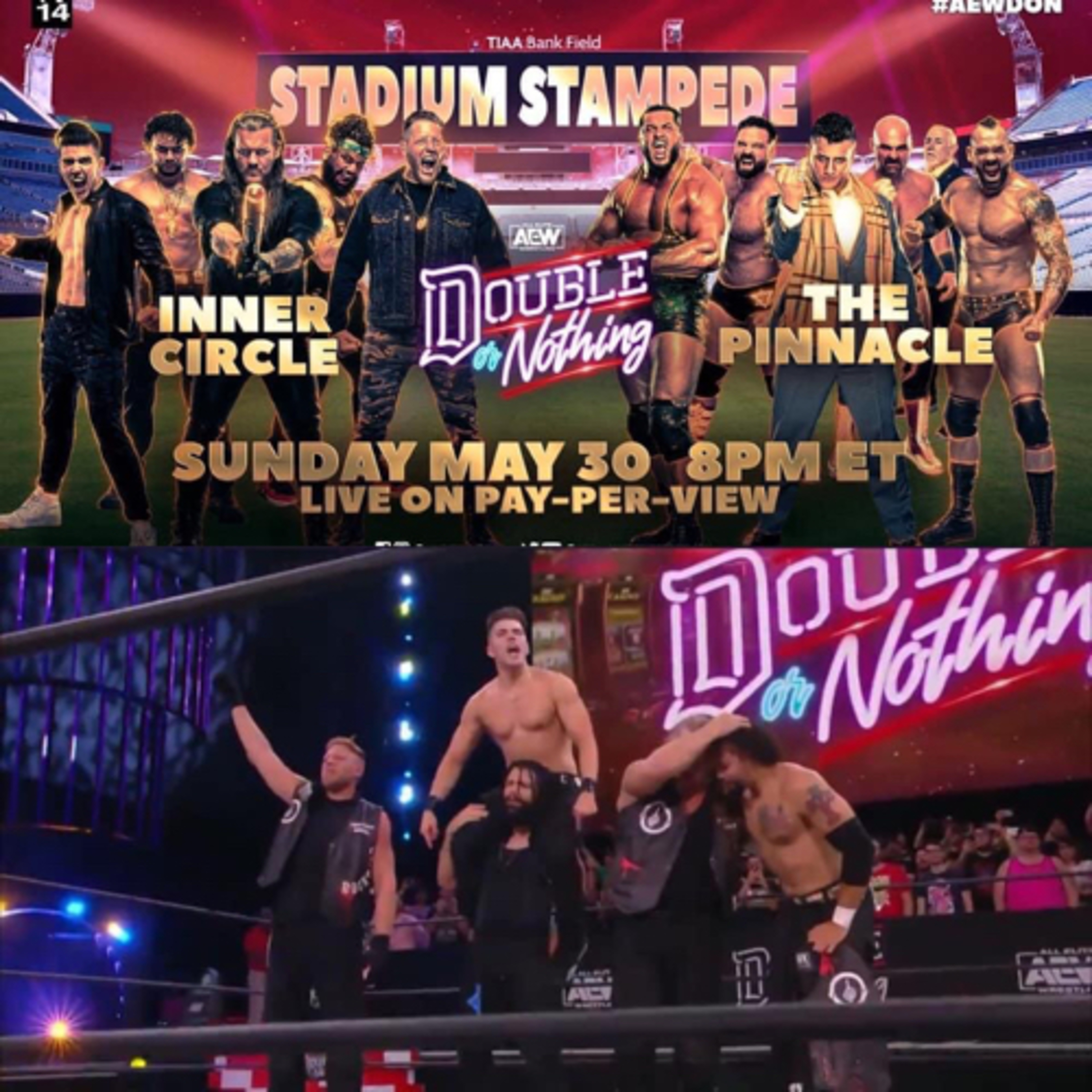 Main Event Talk Podcast: Review Of Stadium Stampede Match AEW Double Or Nothing Episode 135 episode artwork