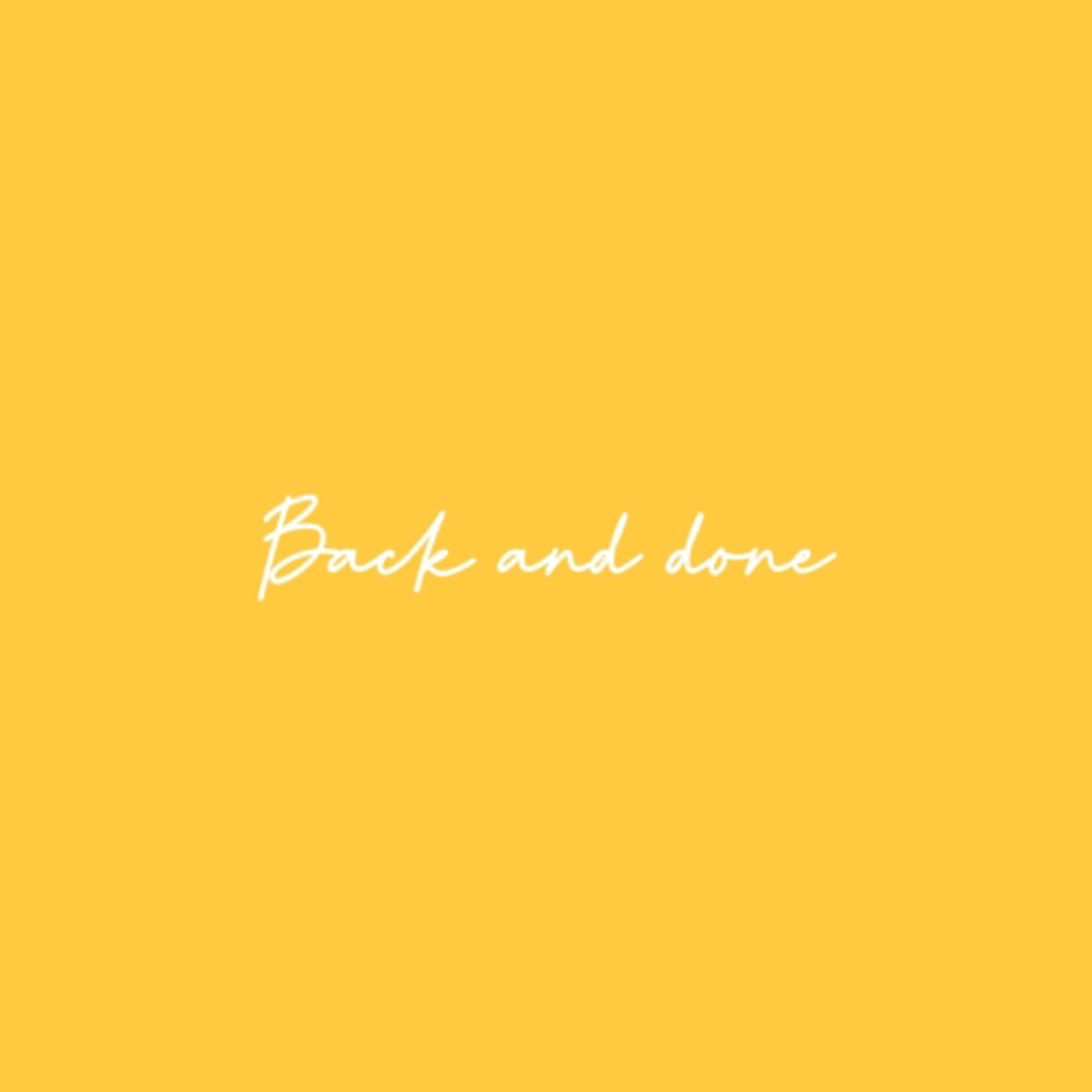 Back and done episode artwork