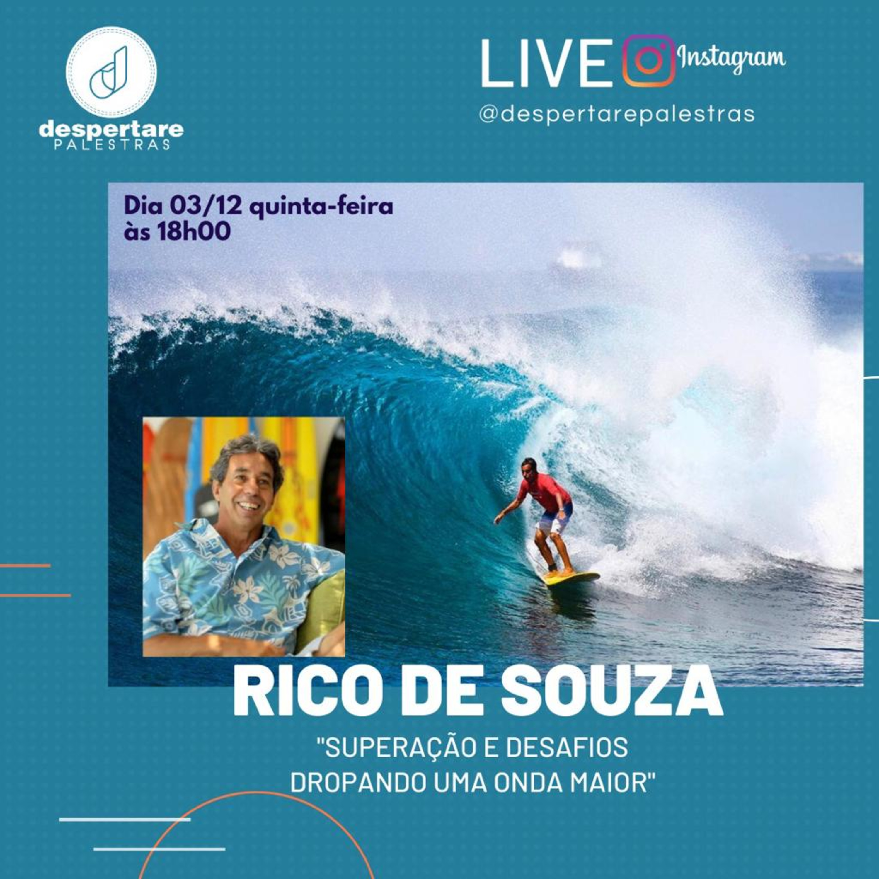 Live com o Palestrante Rico de Souza, a lenda viva do Surf Nacional episode artwork