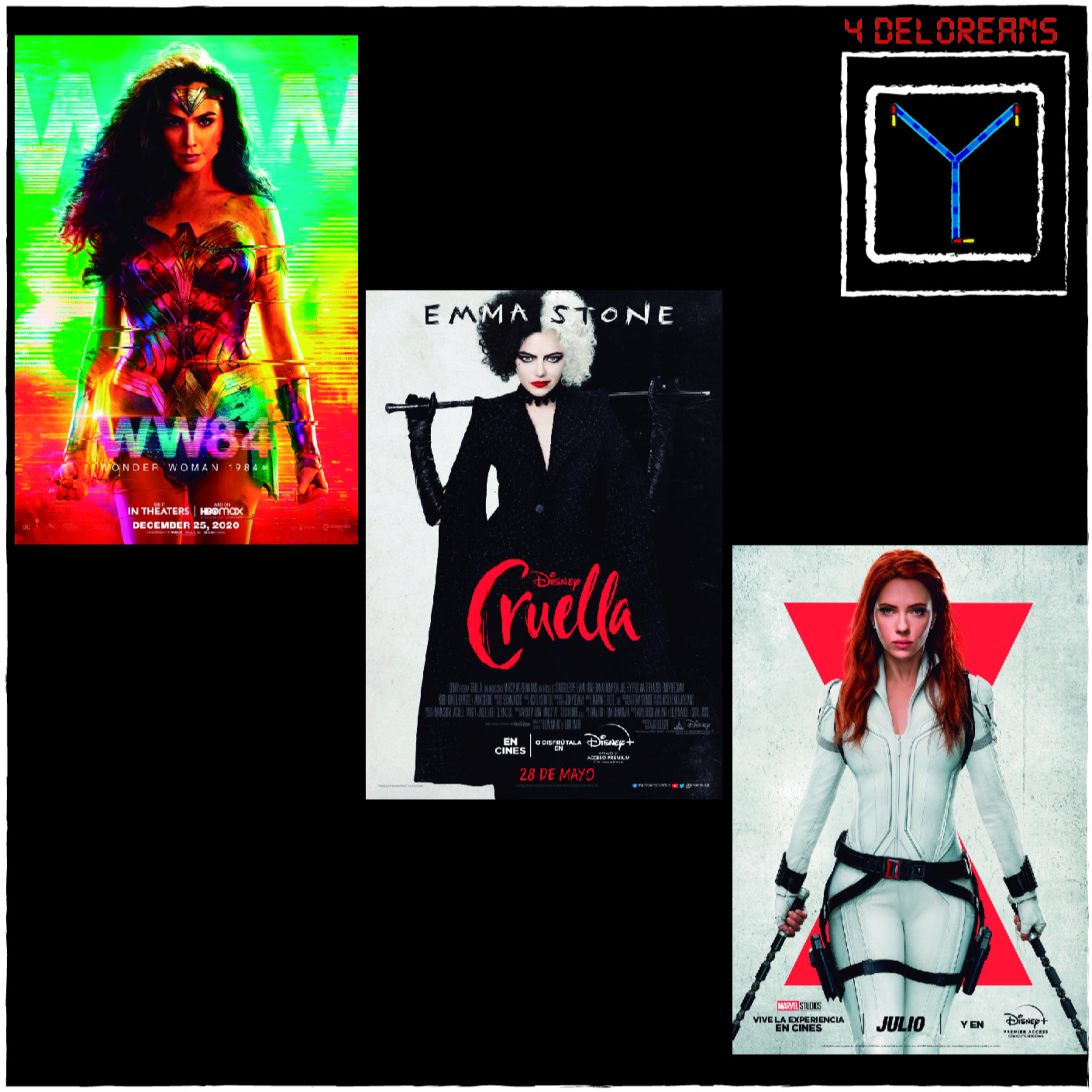 Black Widow / Cruella / WW84 E125 episode artwork