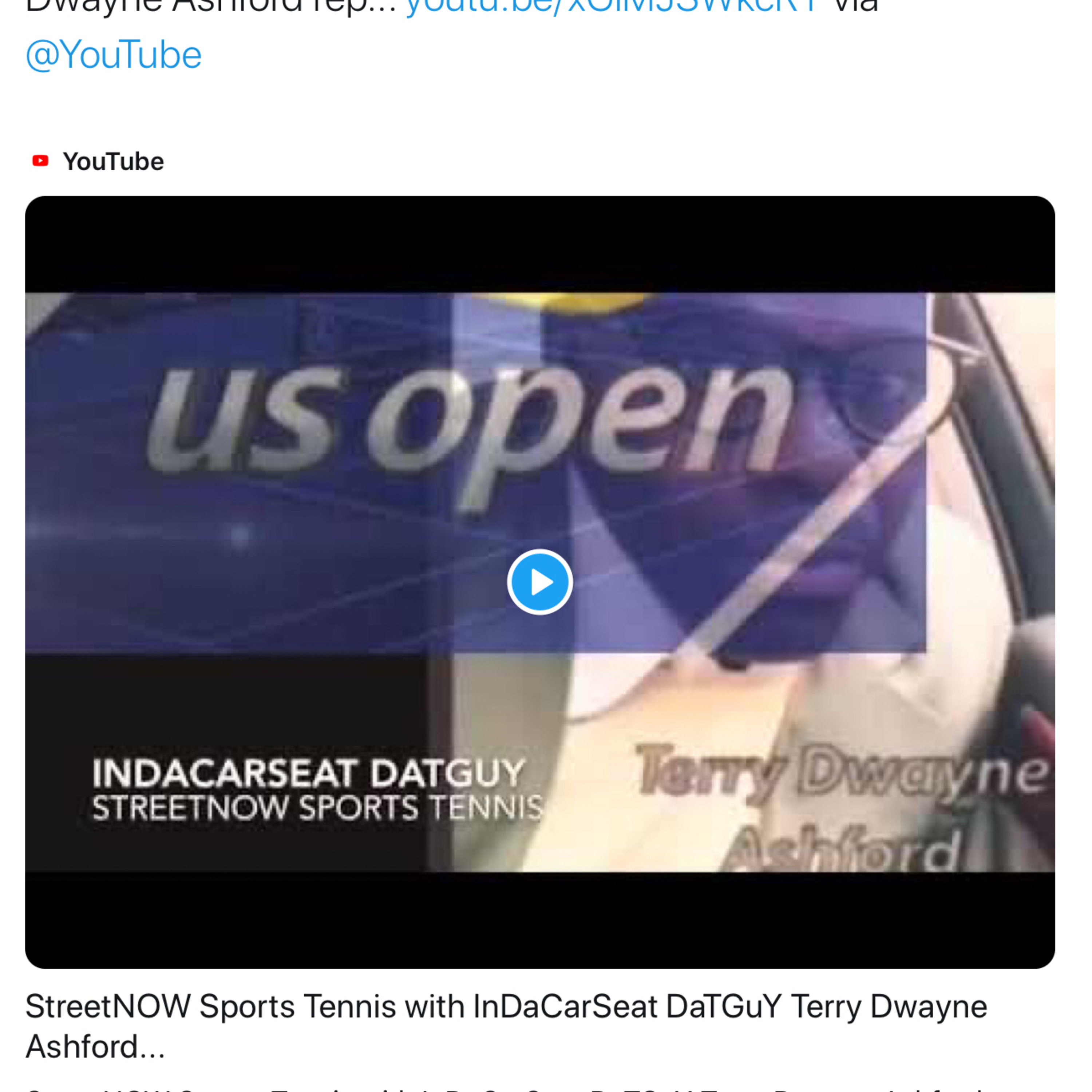StreetNOW Sports (U.S. Open-Day 2 Reporting) Terry Dwayne Ashford  episode artwork