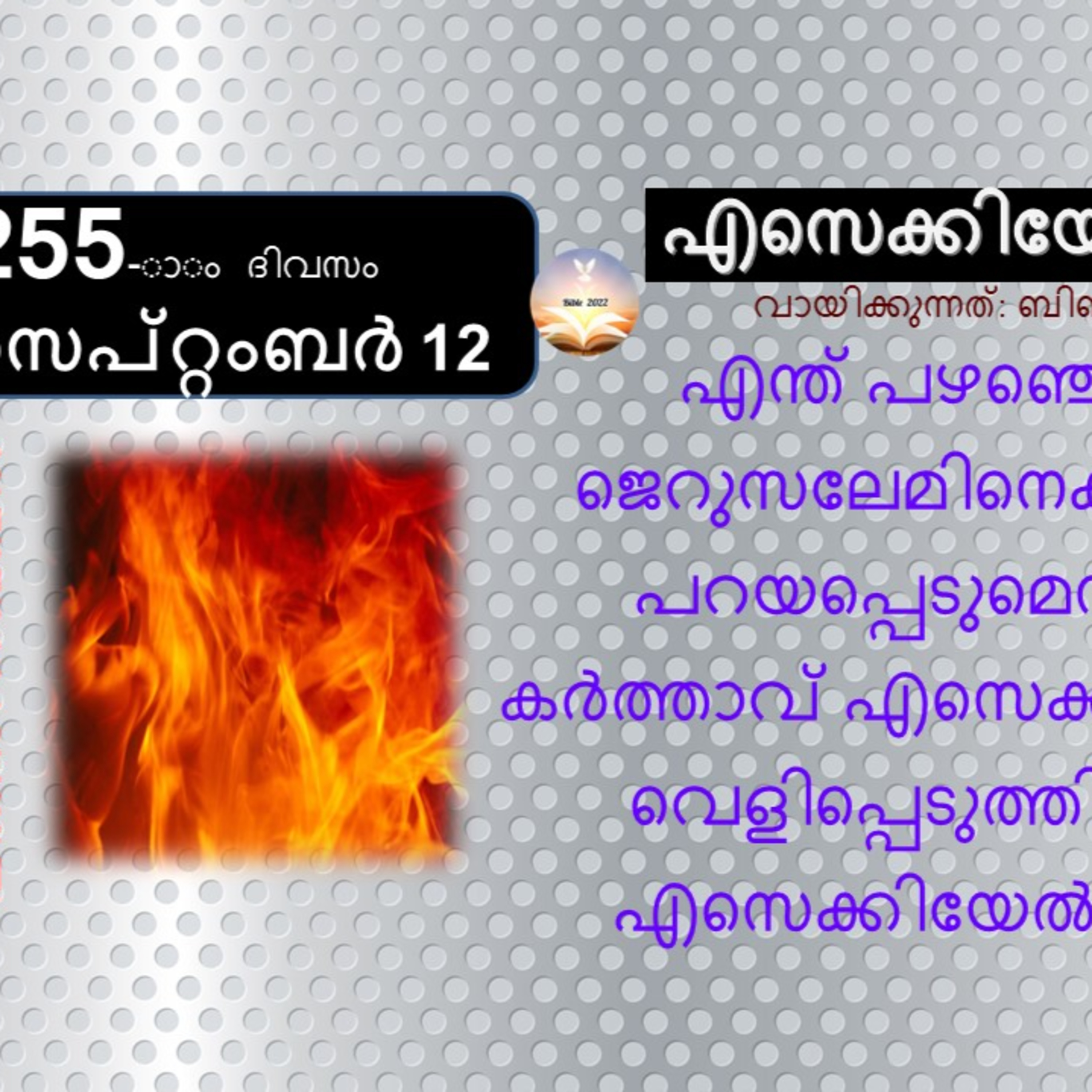 255 -ാം ദിവസം എസെക്കിയേൽ 16-17 സെപ്റ്റംബർ 12 ബൈബിൾ 2022 Day 255 Ezekiel 16-17 September 12 Bible 2022 episode artwork