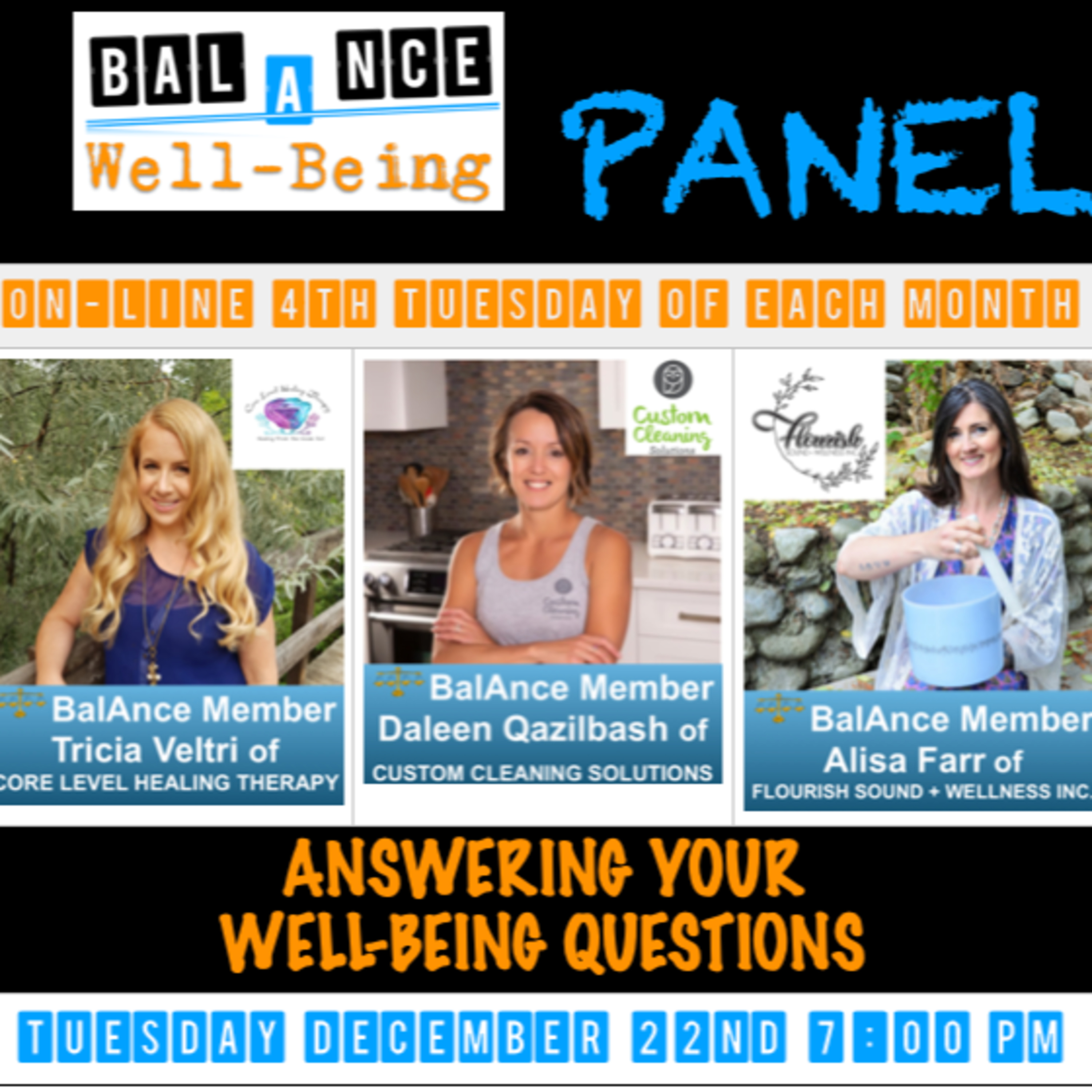 BalAnce Well-Being PANEL Dec 2020 “Answering your Well-Being Questions" episode artwork