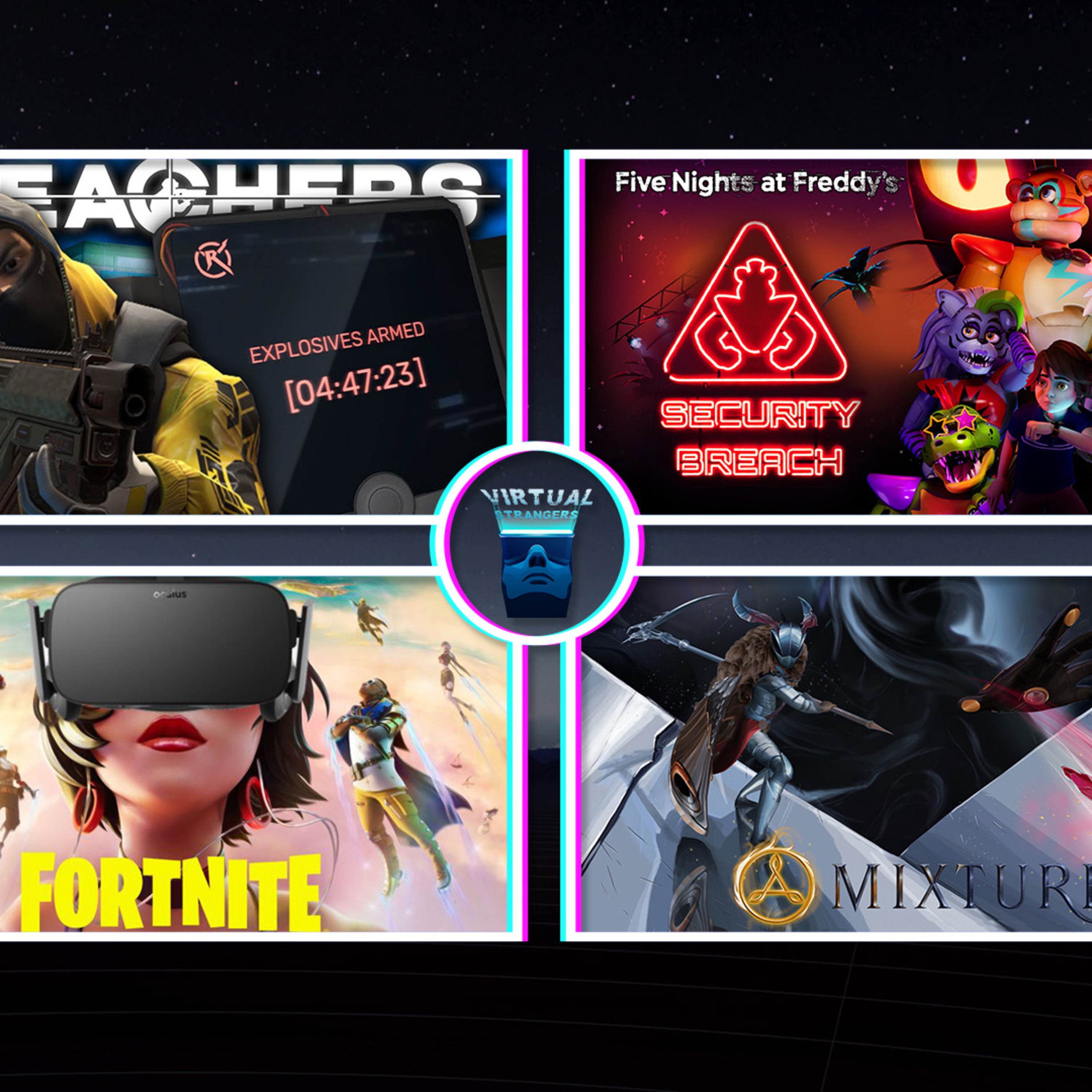 VS 165 Fortnite, FNAF Security Breach, Mixture, Breachers, The Last Worker, Into the Radius & more episode artwork