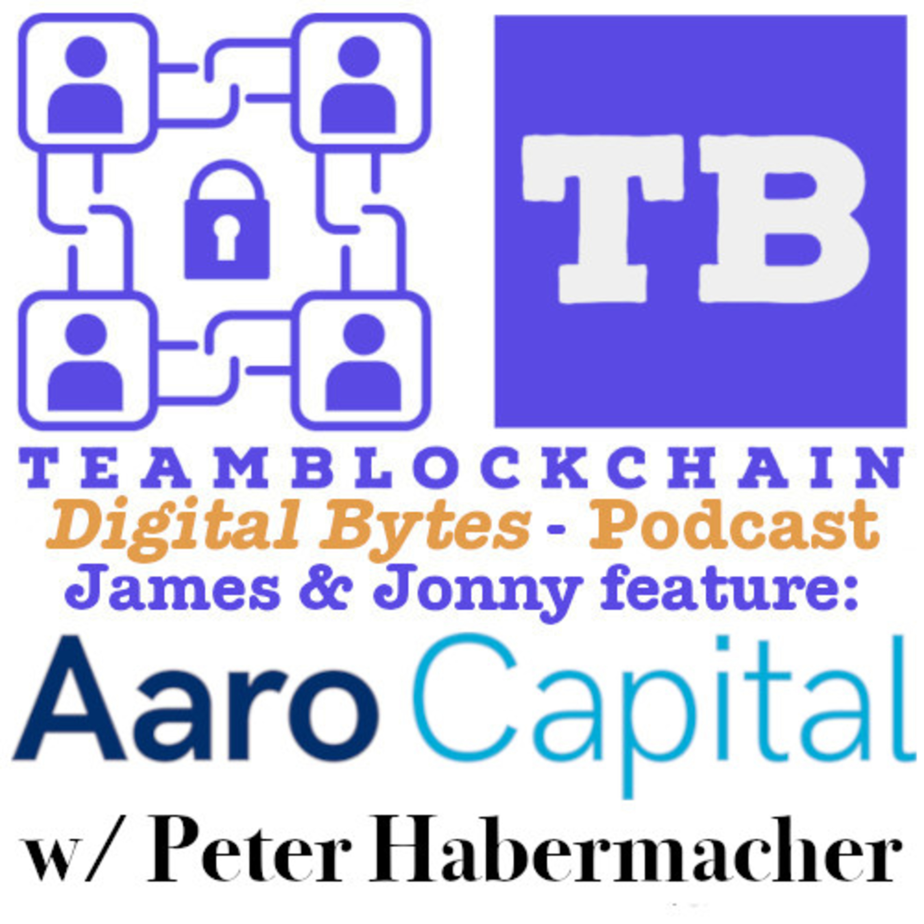 Jonny Fry / James Tylee of Digital Bytes by Team Blockchain on Cyber.FM featuring Peter Habermacher, CEO, Aaro Capital episode artwork