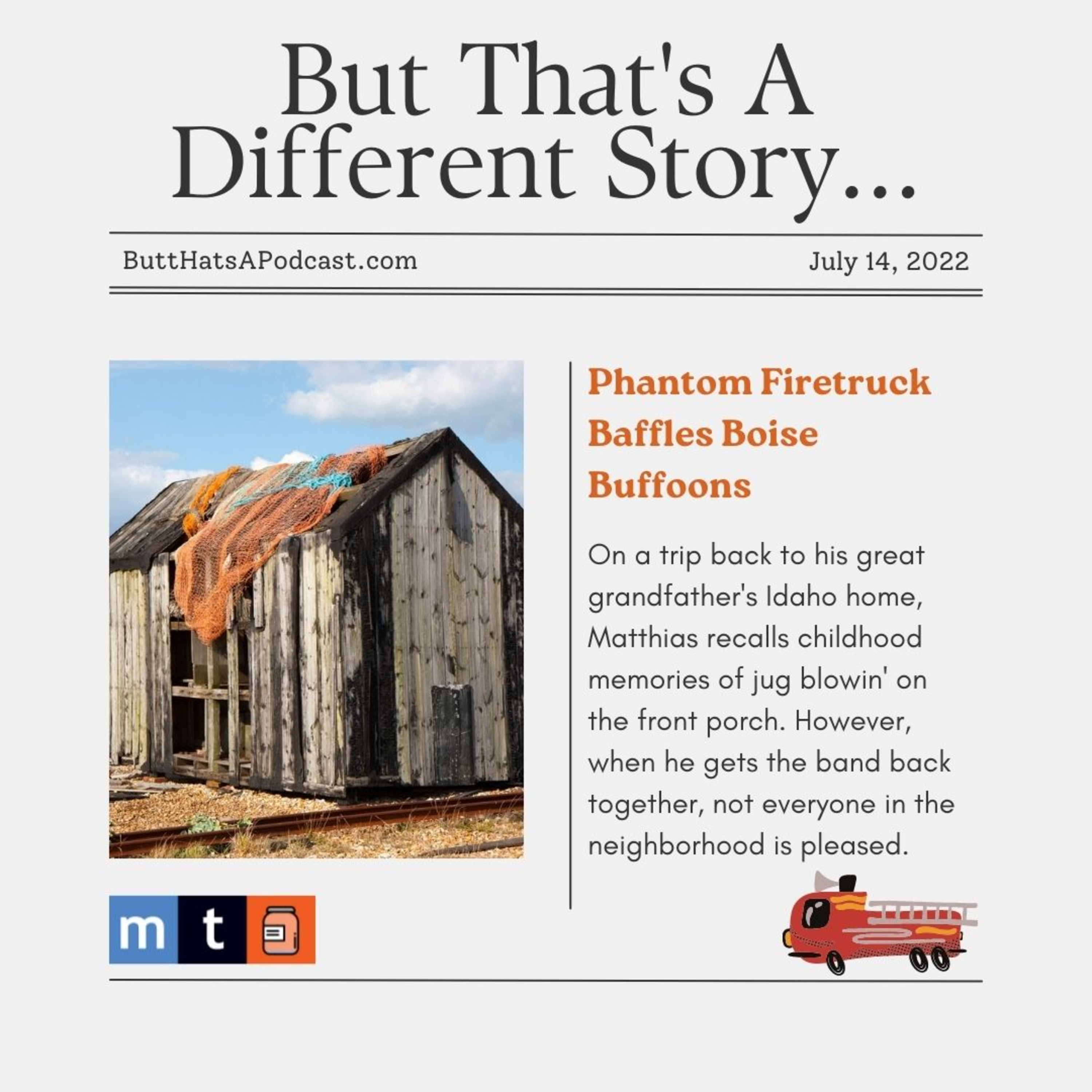 Headlines! Phantom Firetruck Baffles Boise Buffoons episode artwork
