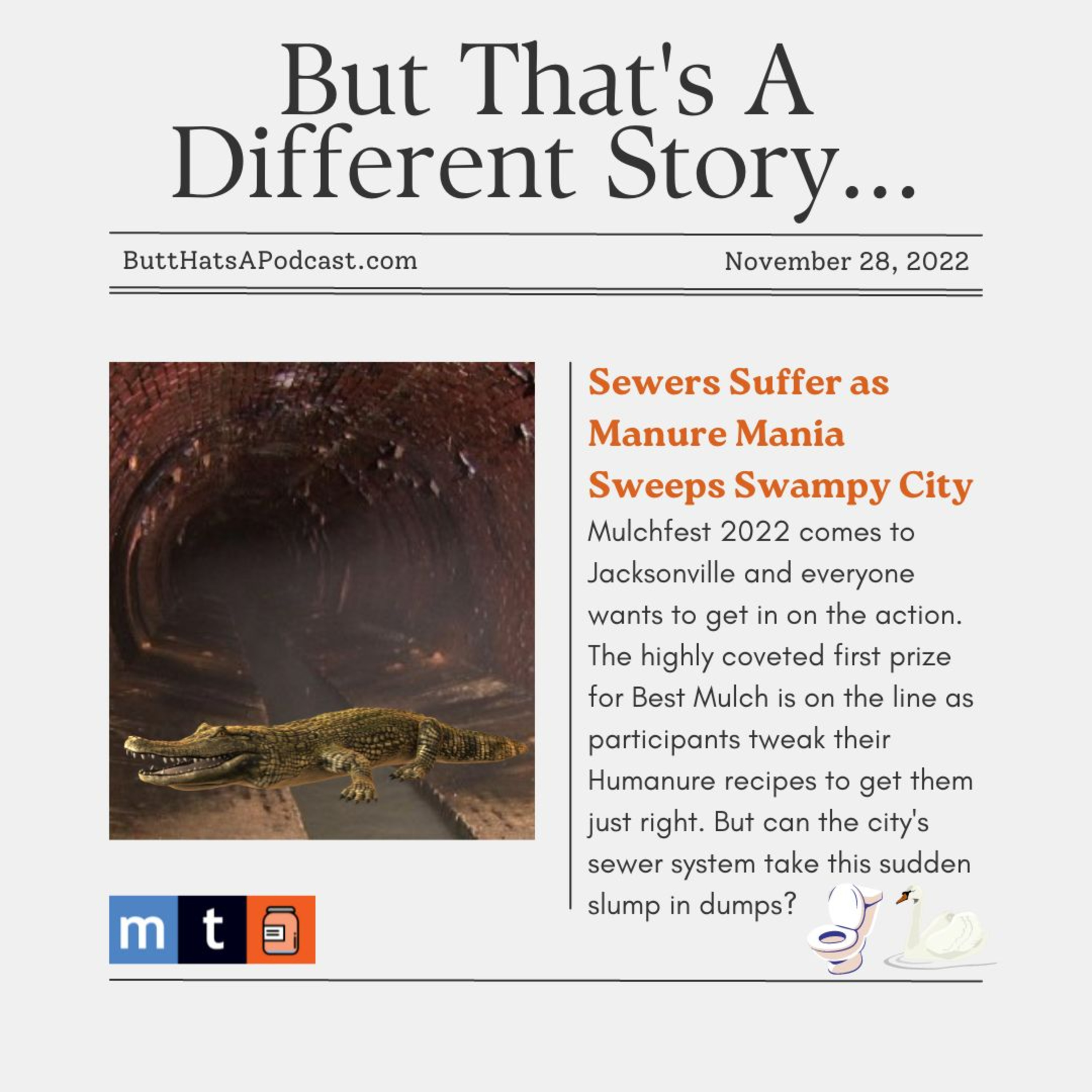 Headlines! Sewers Suffer as Manure Mania Sweeps Swampy City episode artwork