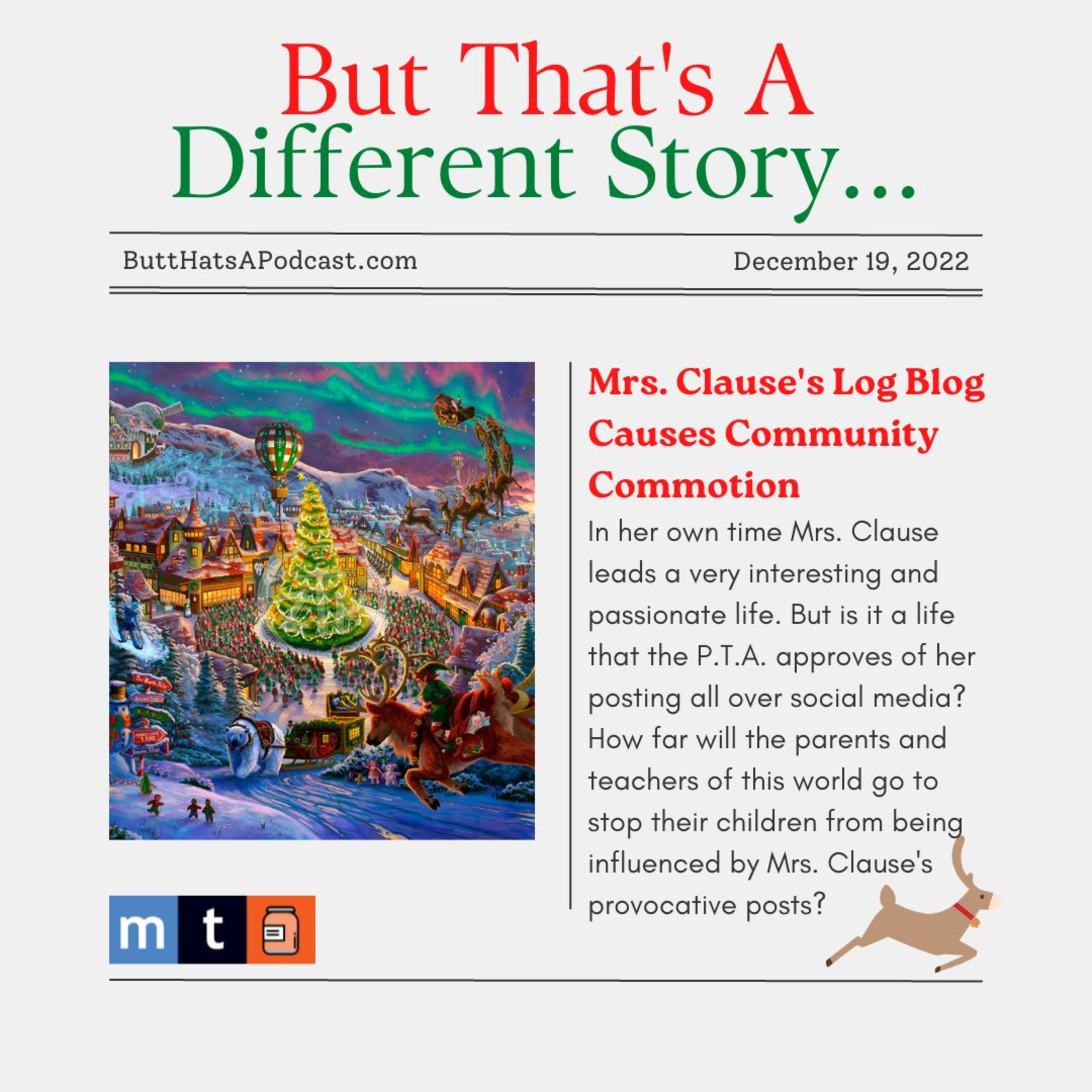 Holiday Headlines! Mrs. Clause's Log Blog Causes Community Commotion episode artwork