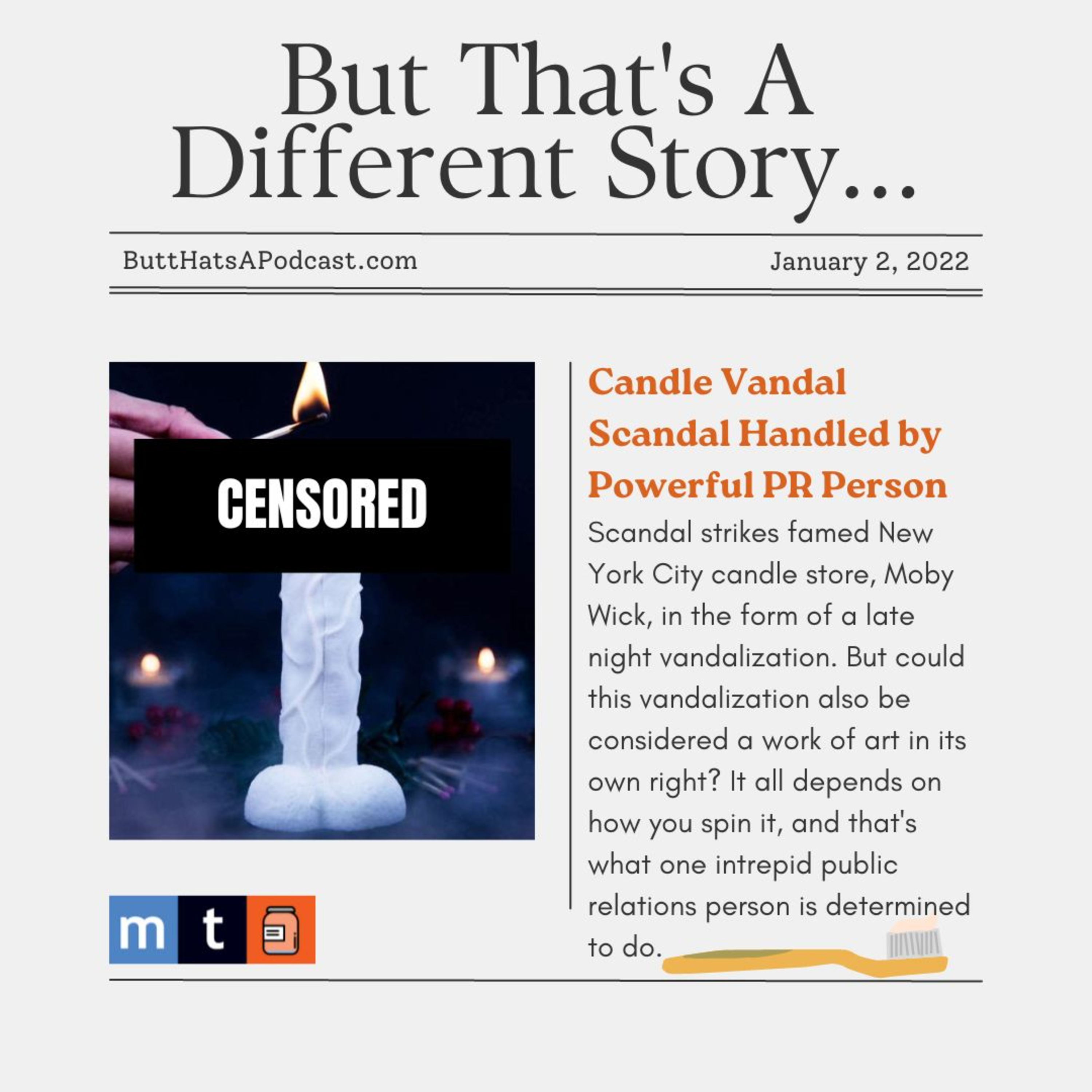 Headlines! Candle Vandal Scandal Handled by Powerful PR Person episode artwork