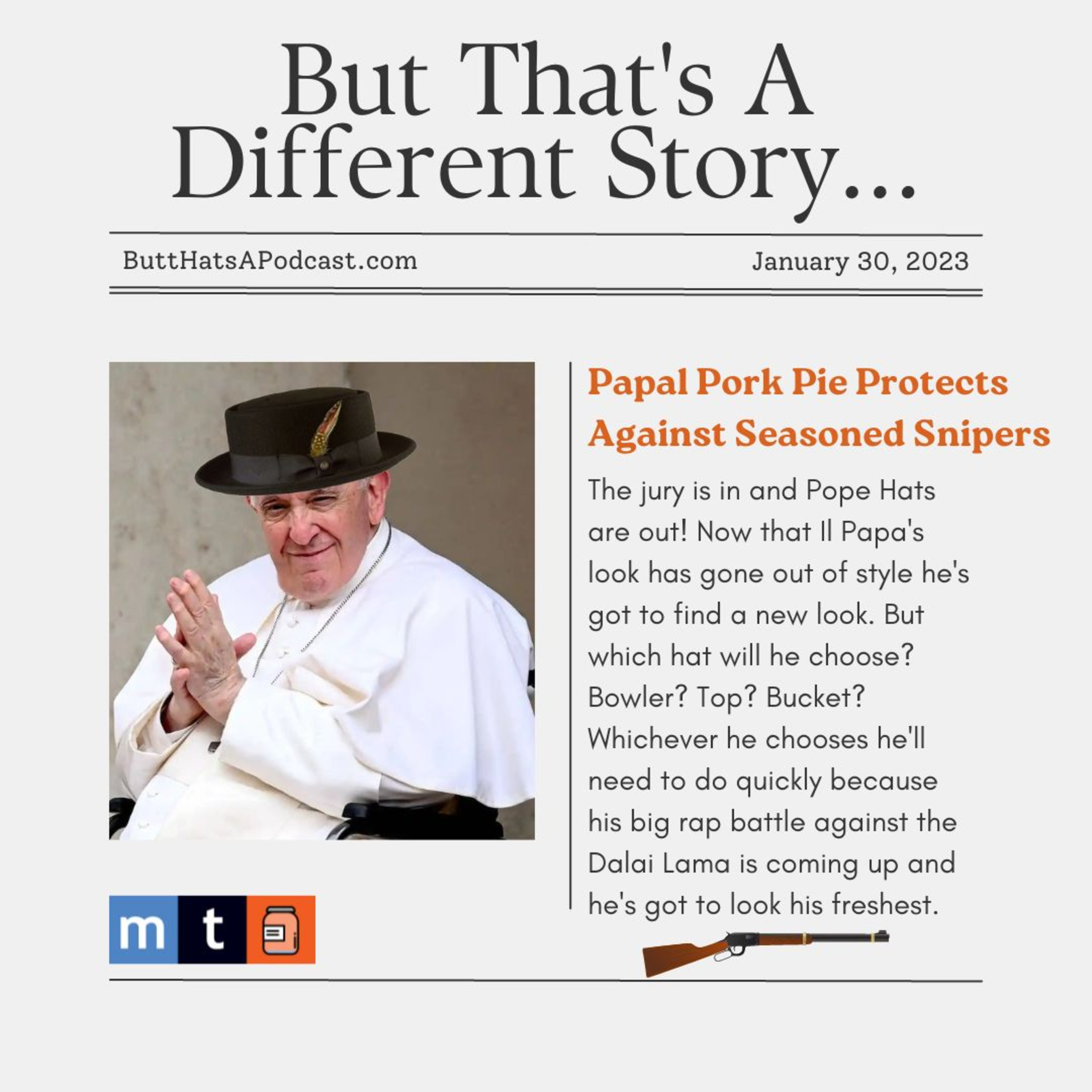 Headlines! Papal Pork Pie Protects Against Seasoned Snipers episode artwork
