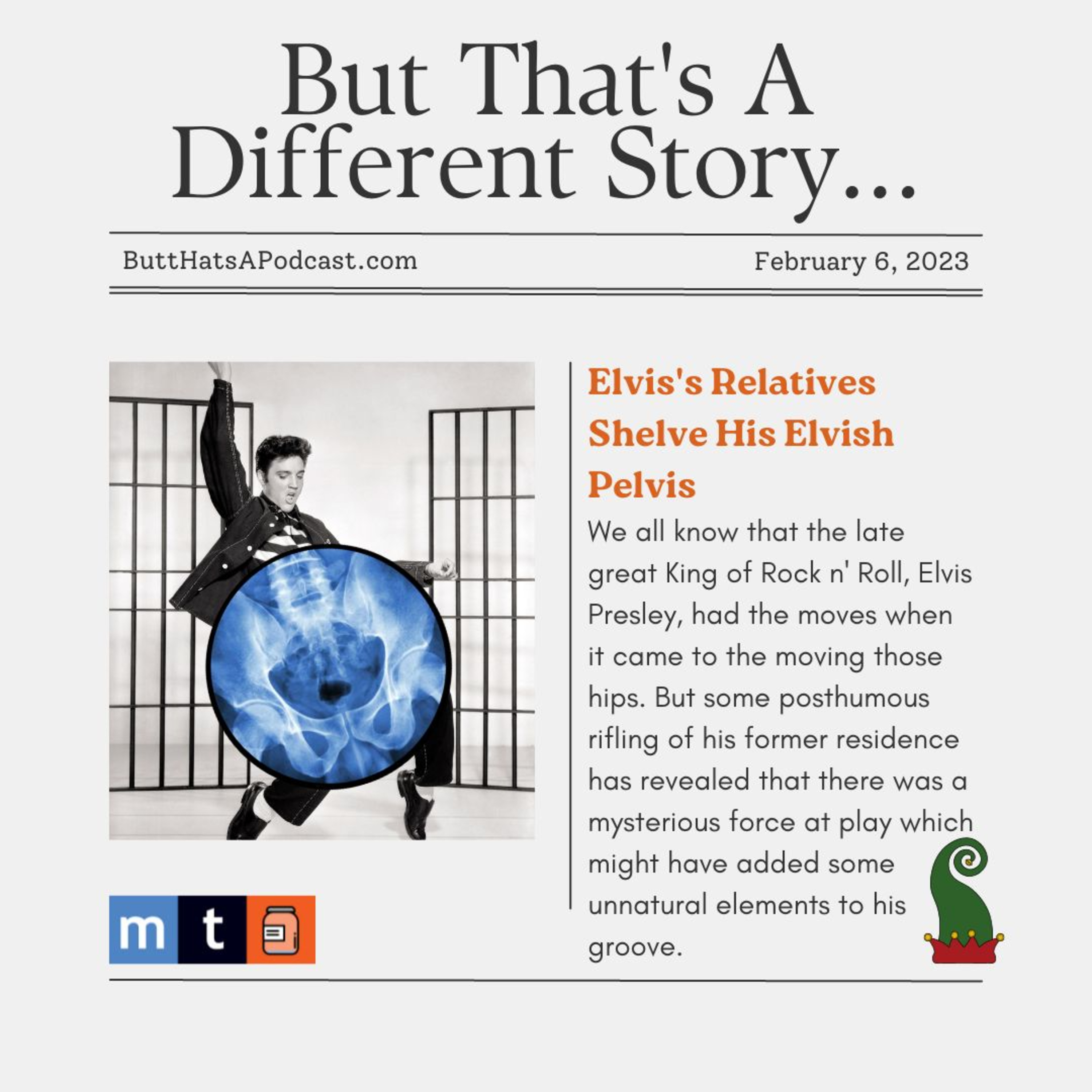 Headlines! Elvis's Relatives Shelve His Elvish Pelvis episode artwork