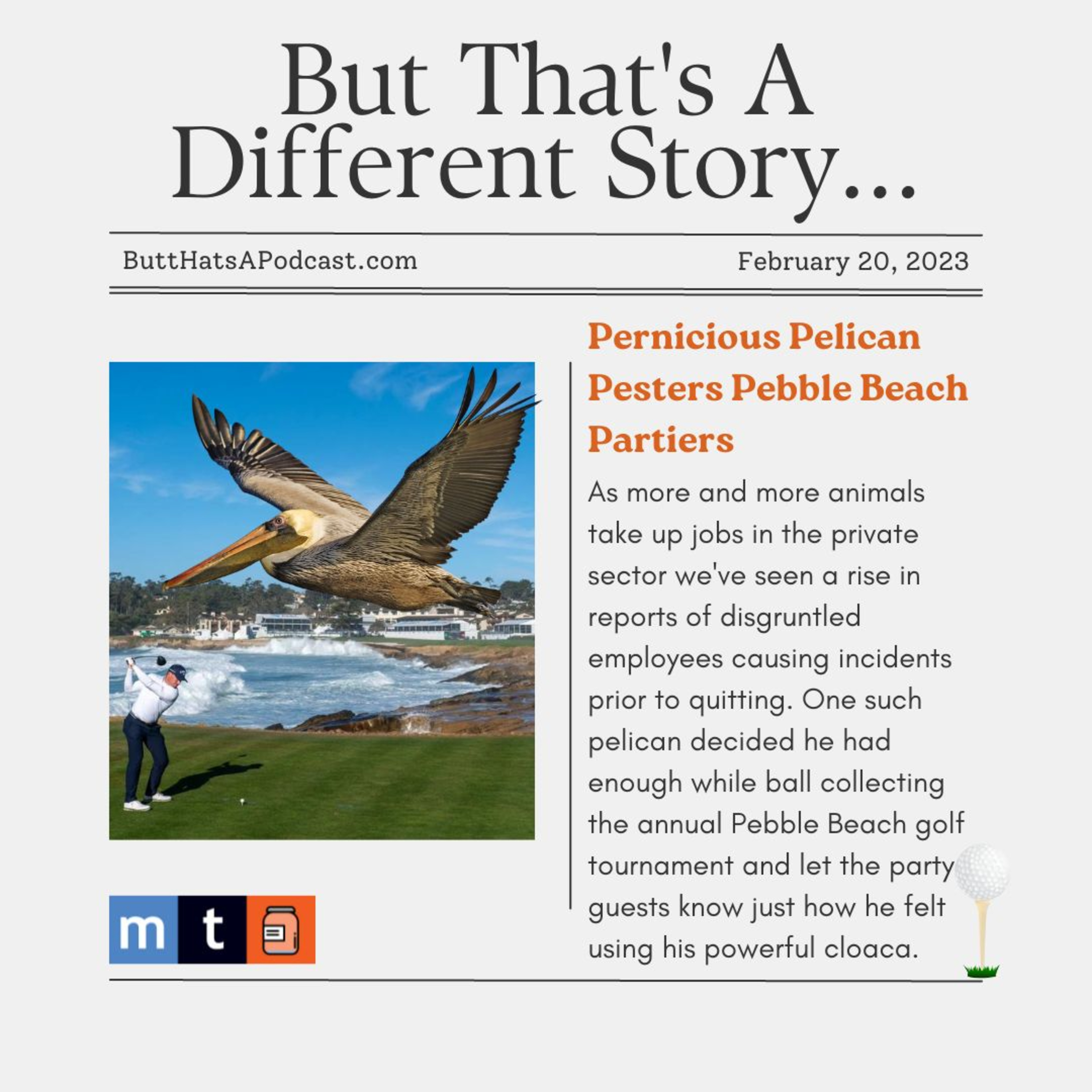 Headlines! Pernicious Pelican Pesters Pebble Beach Partiers episode artwork