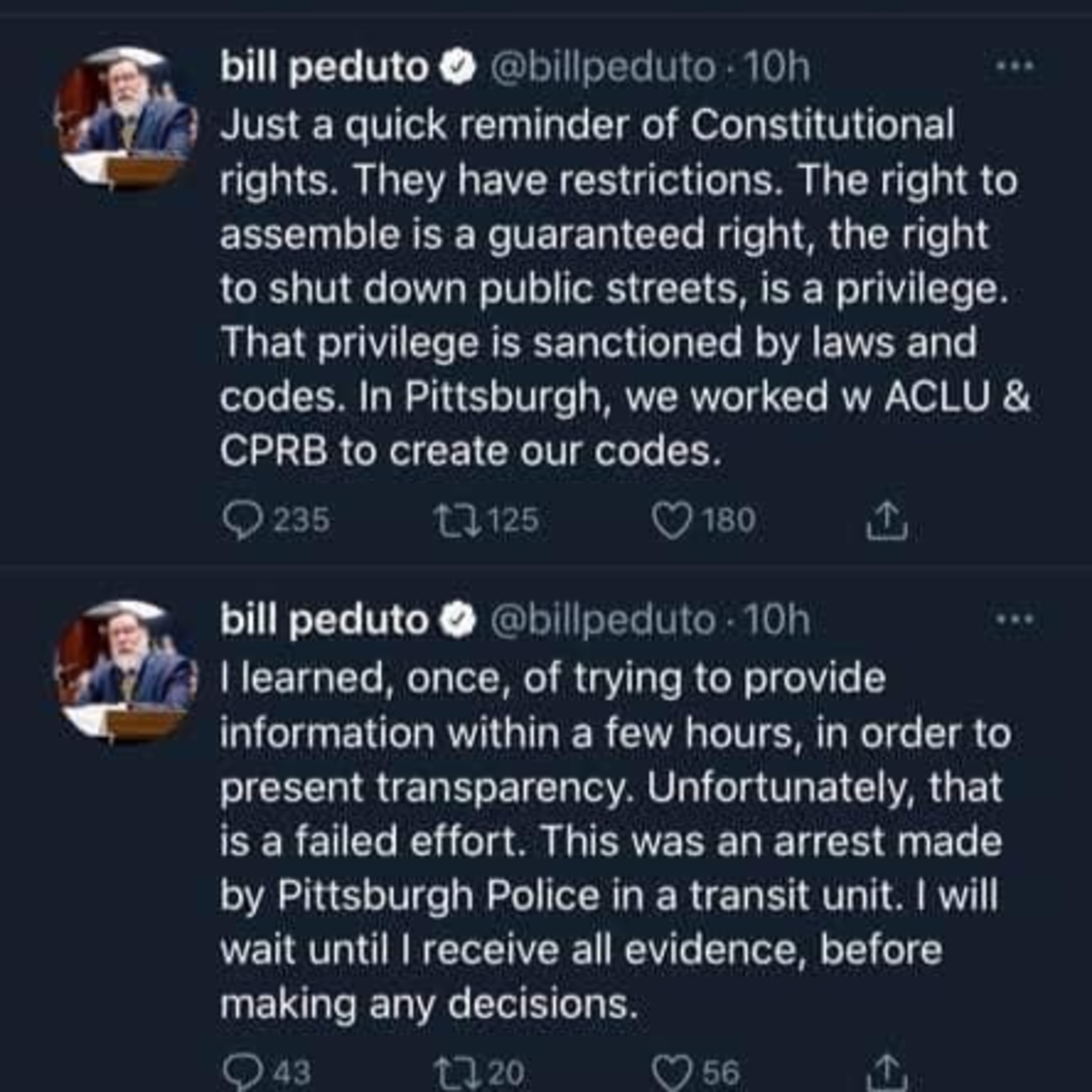 Bill Peduto, Civilian Abduction, & Pittsburgh Police Terrorism