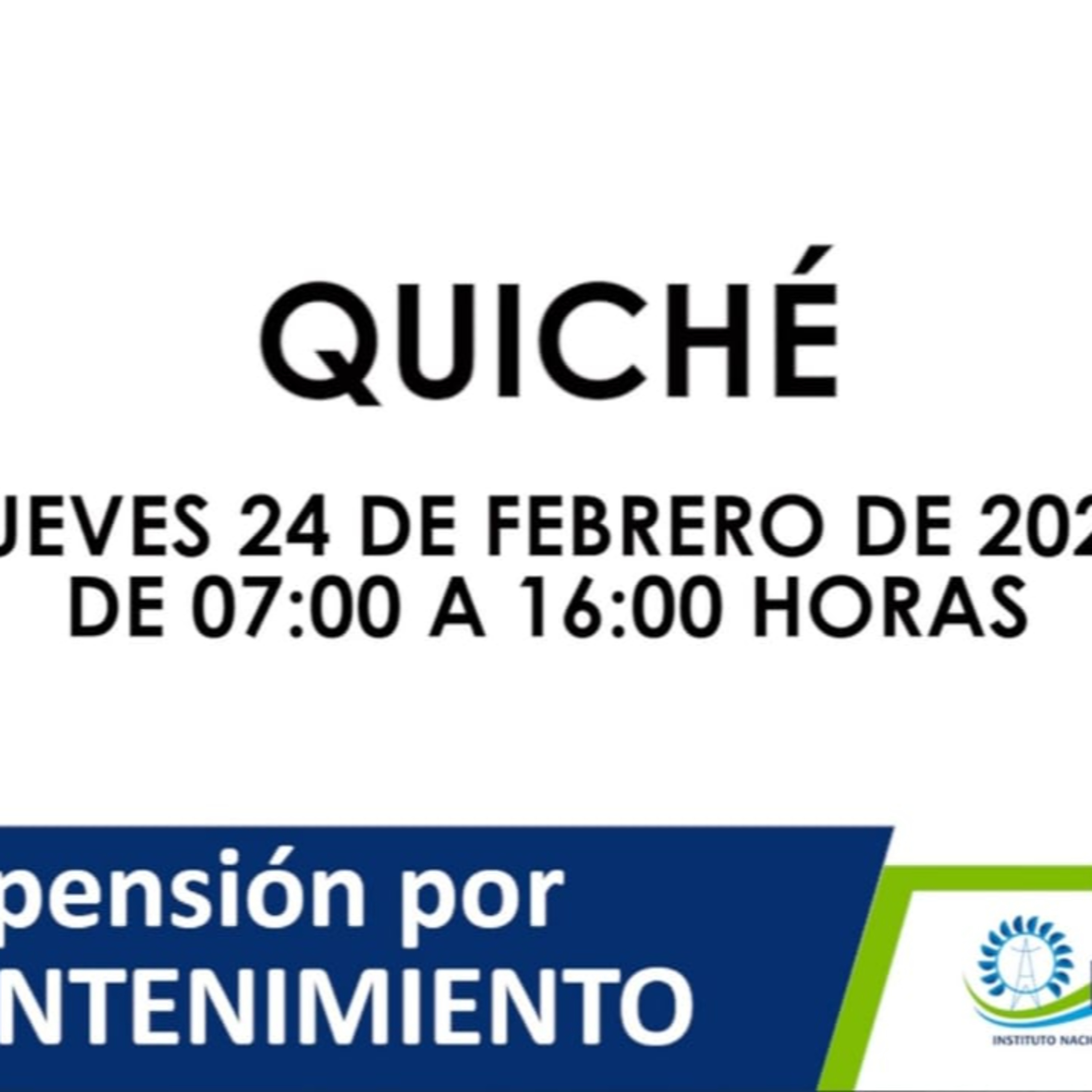 INDE informa de la suspensión de energía eléctrica en Quiché.  episode artwork