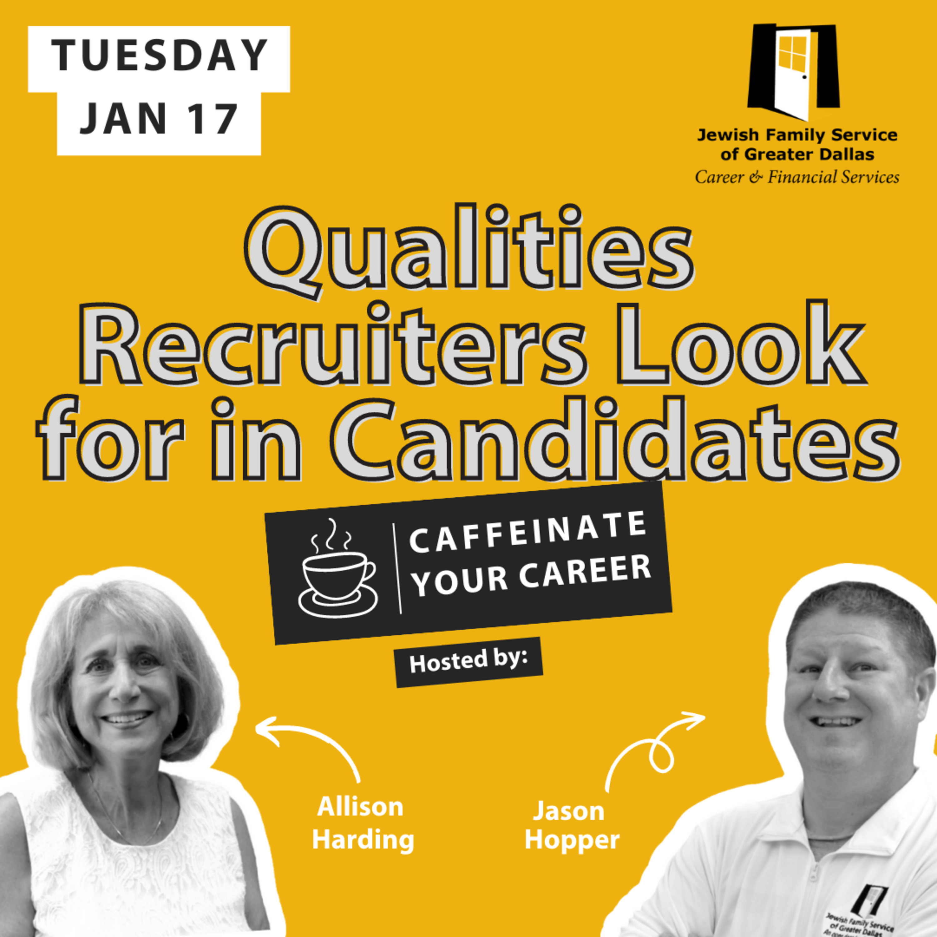 Caffeinate Your Career: coffee and conversation with career & financial experts