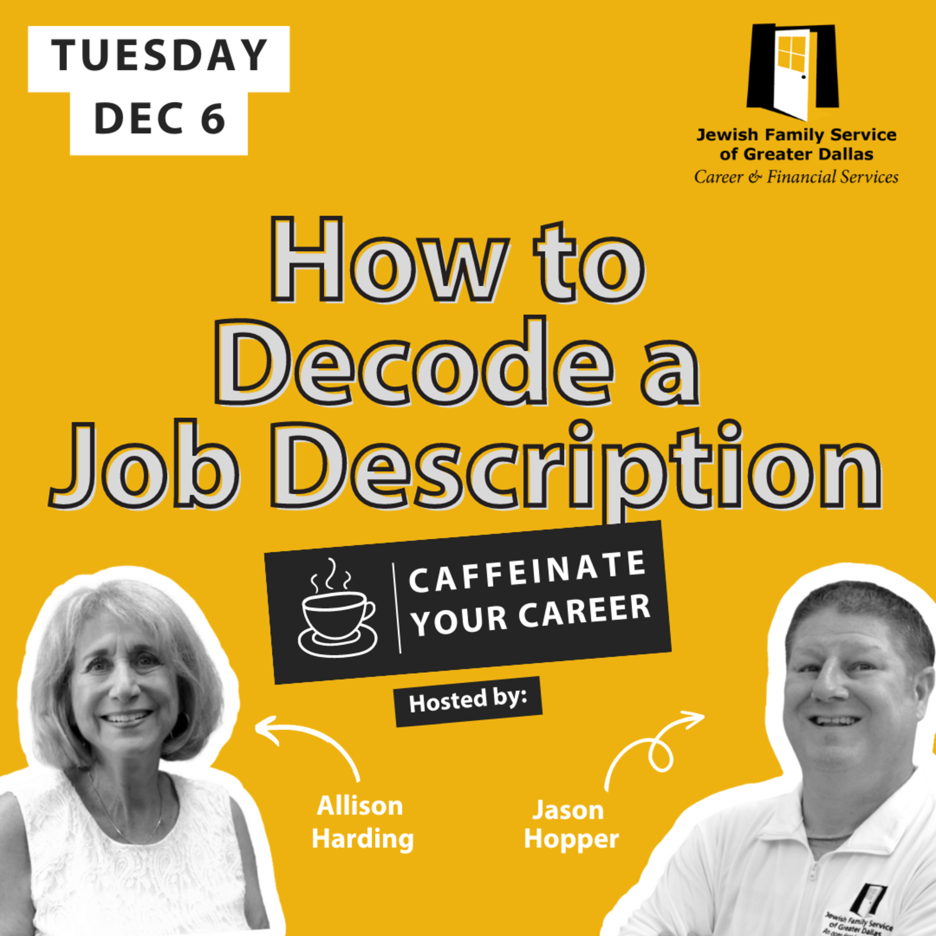 Caffeinate Your Career: coffee and conversation with career & financial experts