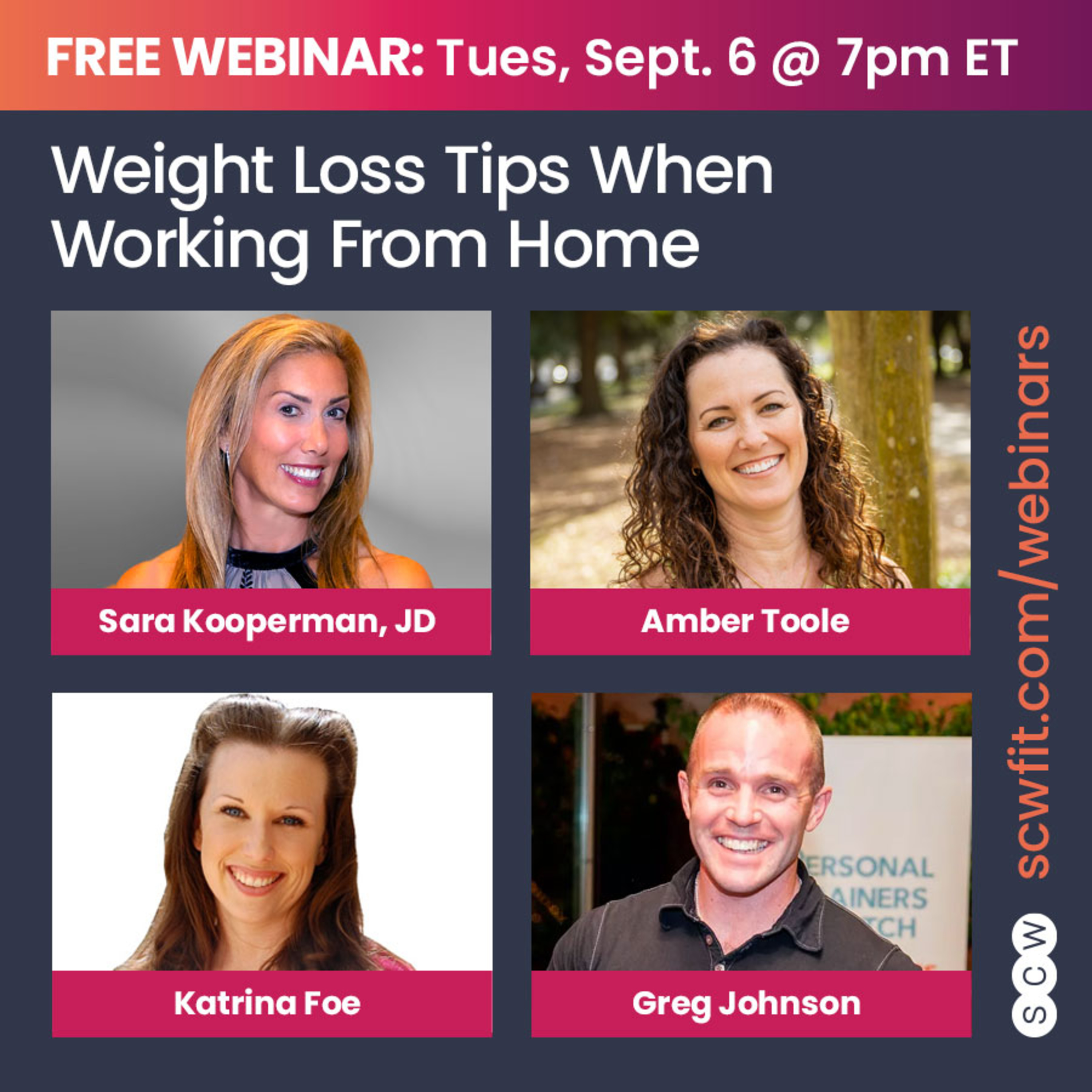 WEIGHT LOSS TIPS WHEN WORKING FROM HOME with Sara Kooperman, JD, Amber Toole, Katrina Foe & Greg Johnson episode artwork