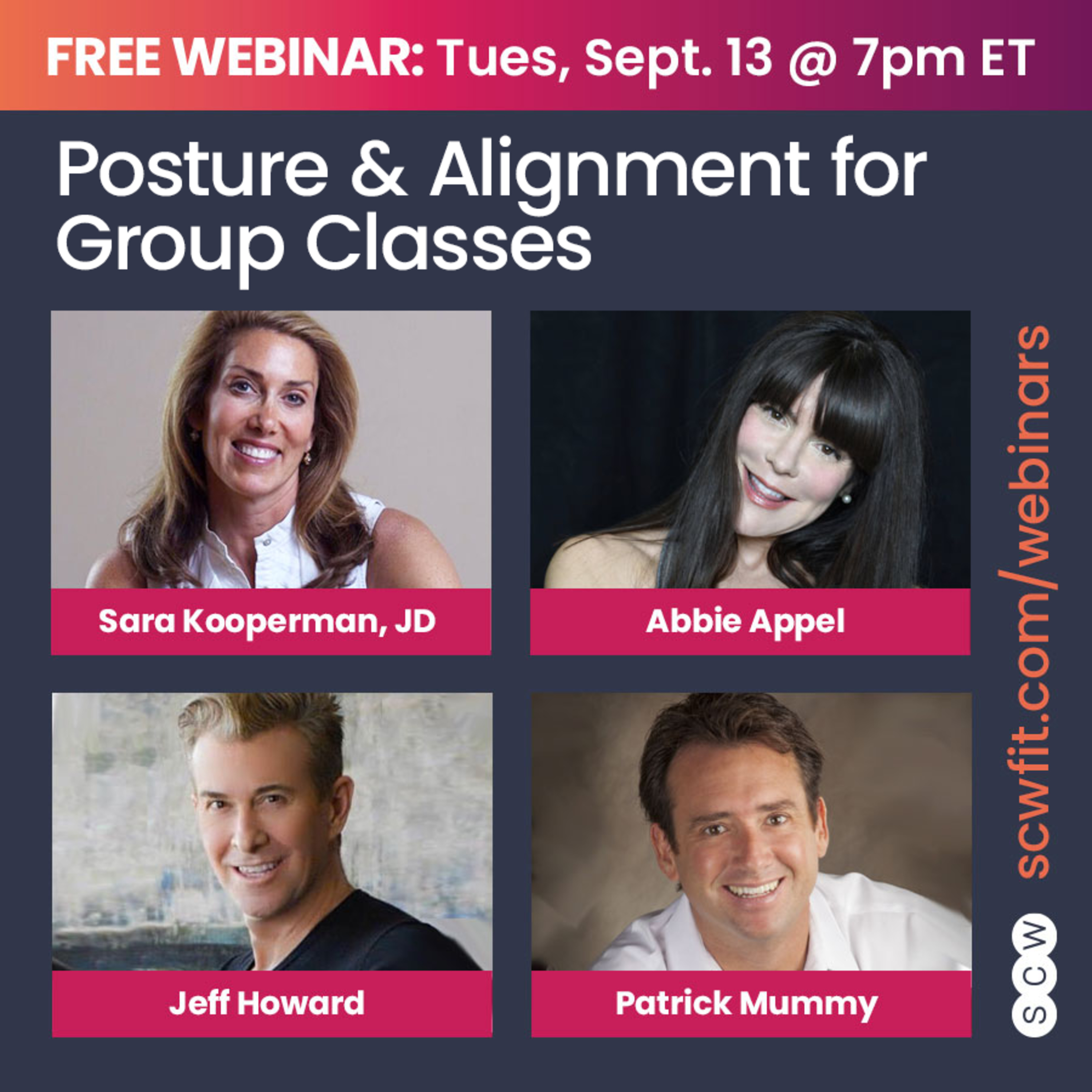 POSTURE & ALIGNMENT FOR GROUP CLASSES with Sara Kooperman, JD, Abbie Appel, Jeff Howard & Patrick Mummy episode artwork