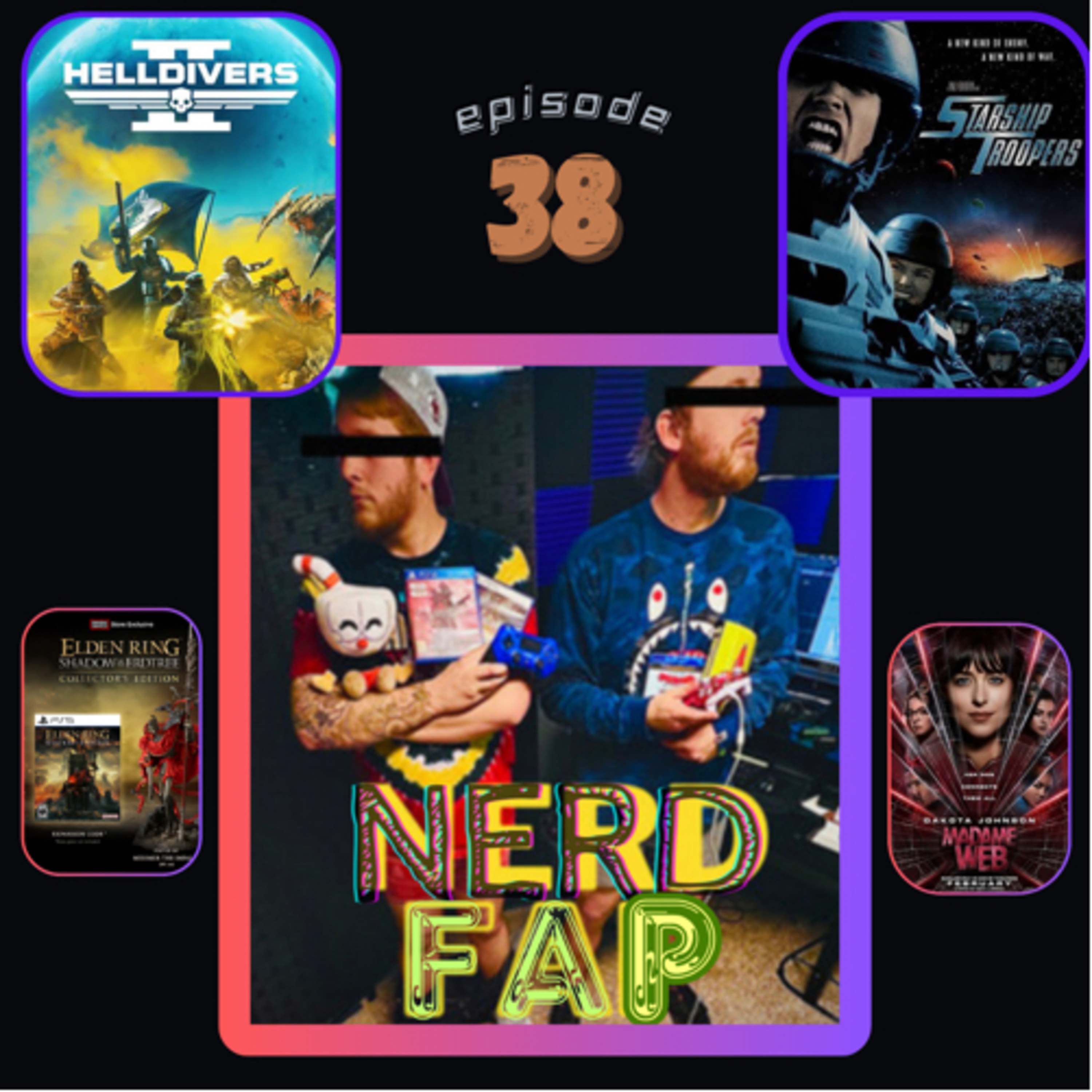 38. HELLDIVERS 2 + Starship Troopers (also Madame Web and Elden Ring DLC!  episode artwork