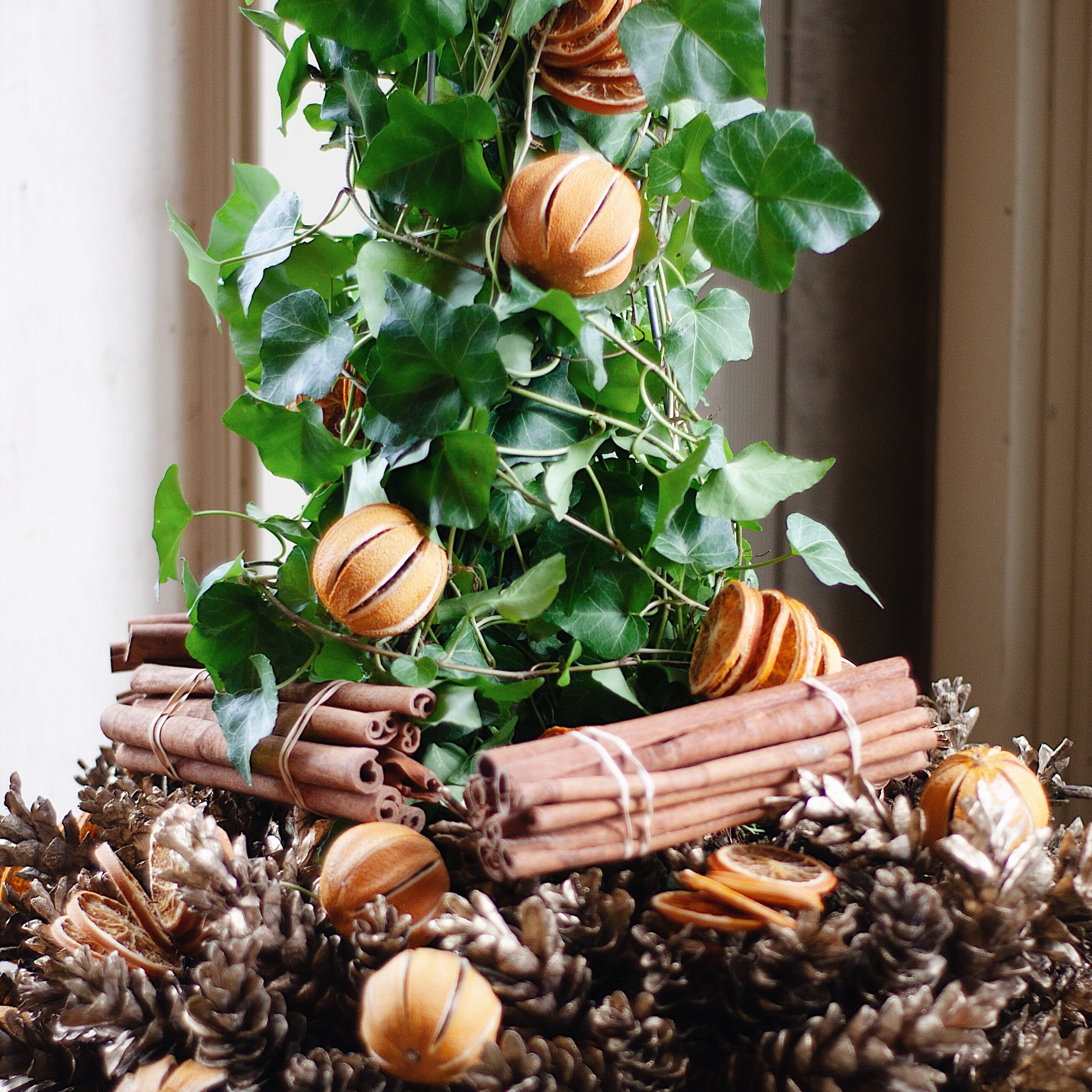 Quick and Easy Holiday Planter Topiary DIY