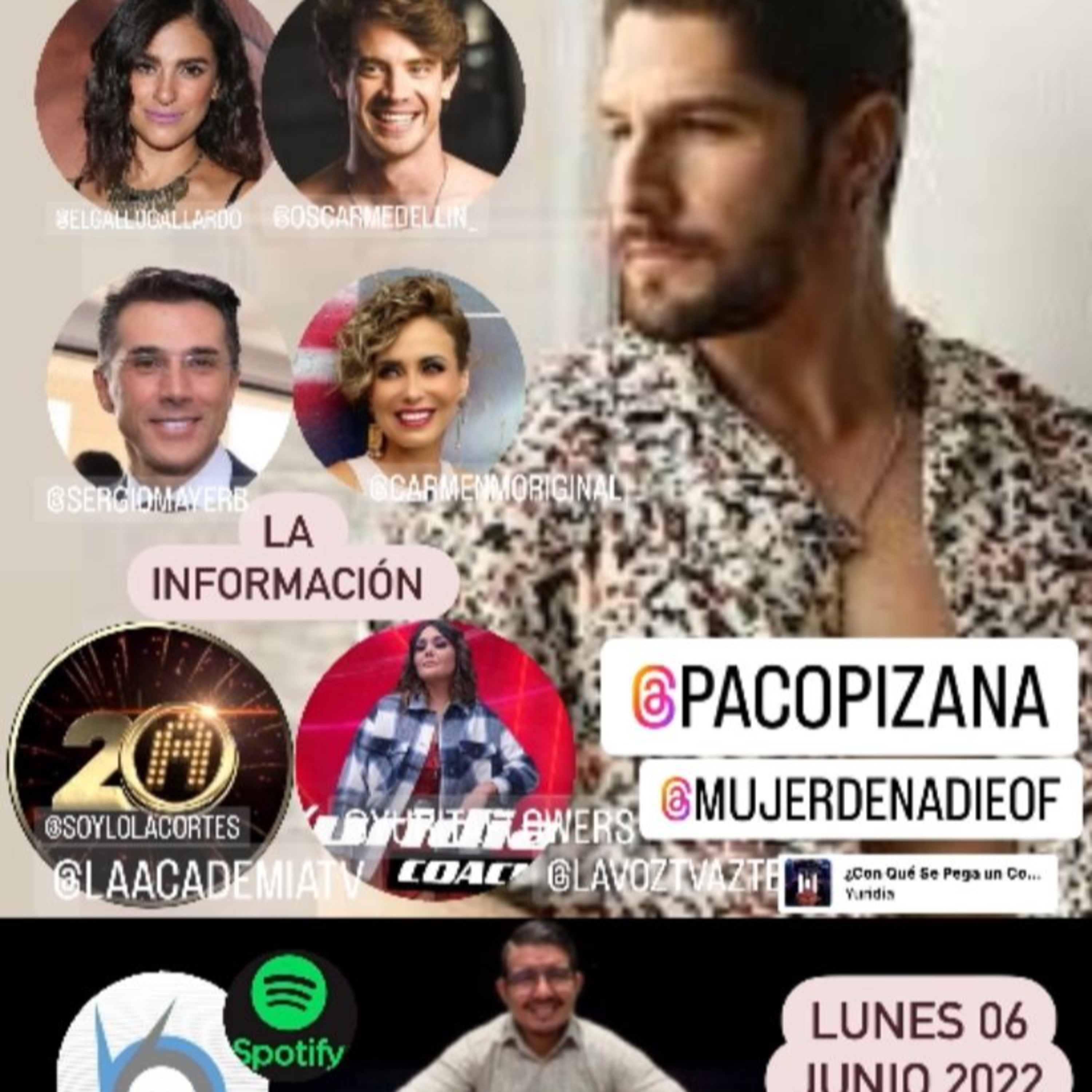 Fama VIP 06 Junio 2022 Entrevista con Paco Pizaña, y declaraciones de Carmen Muñoz, Liz Gallardo, Sergio Mayer, Óscar Medellín episode artwork