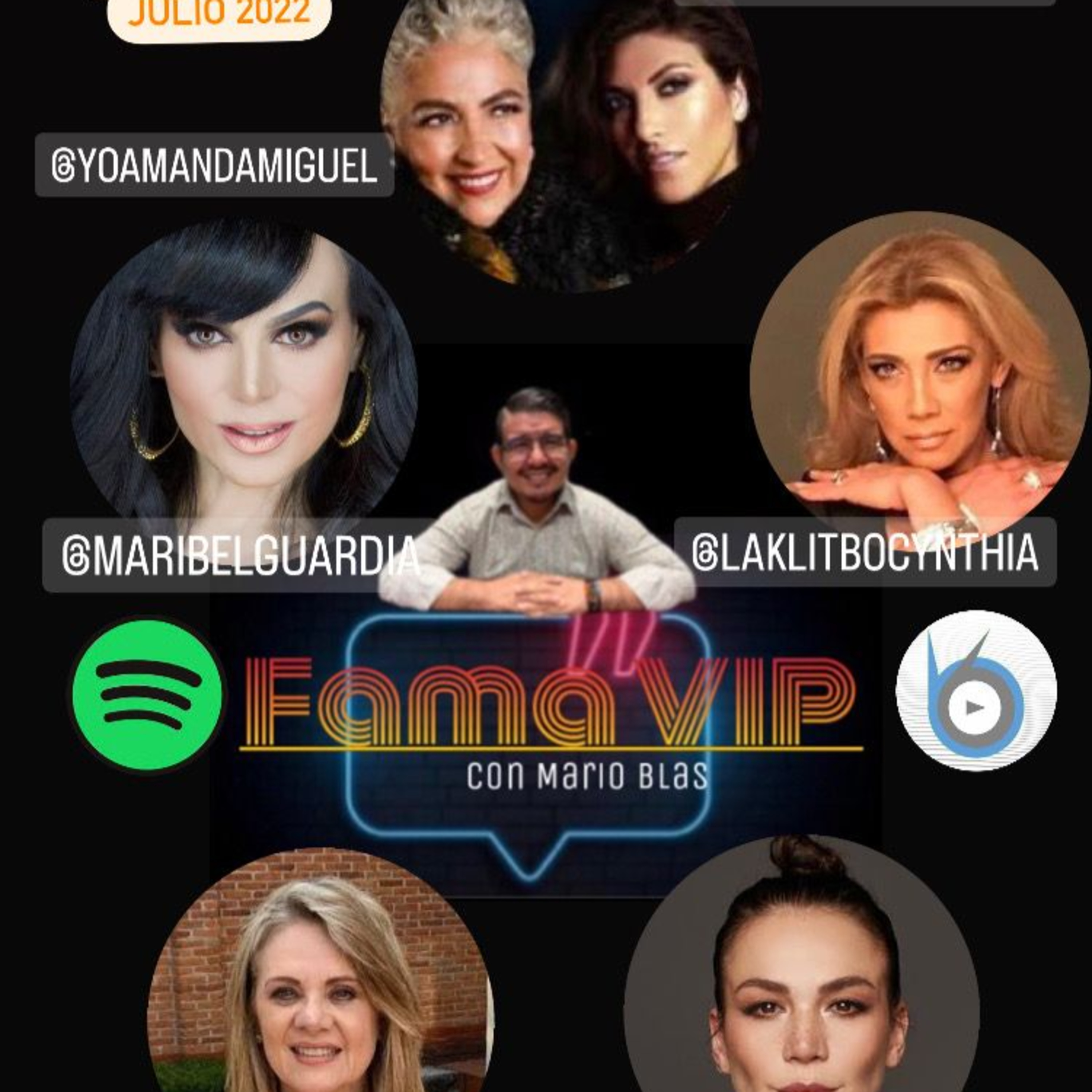 Fama VIP 27 Julio 2022 Maribel guardia Amanda Miguel Cynthia Klitbo Erika Buenfil Luz Ramos  episode artwork