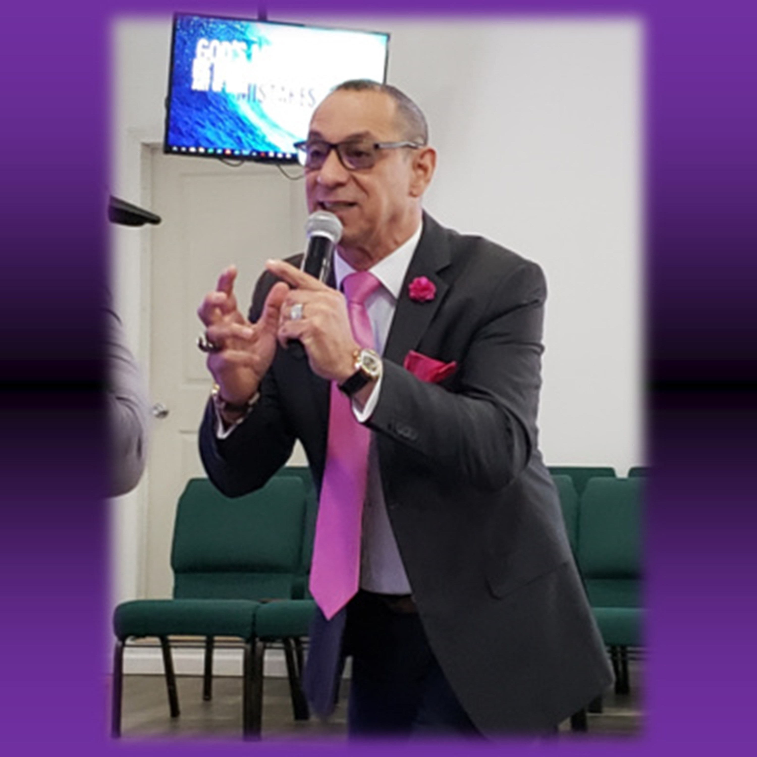 Apostle Enrique Narvaez at Resurrection Center on Sunday, July 12, 2020