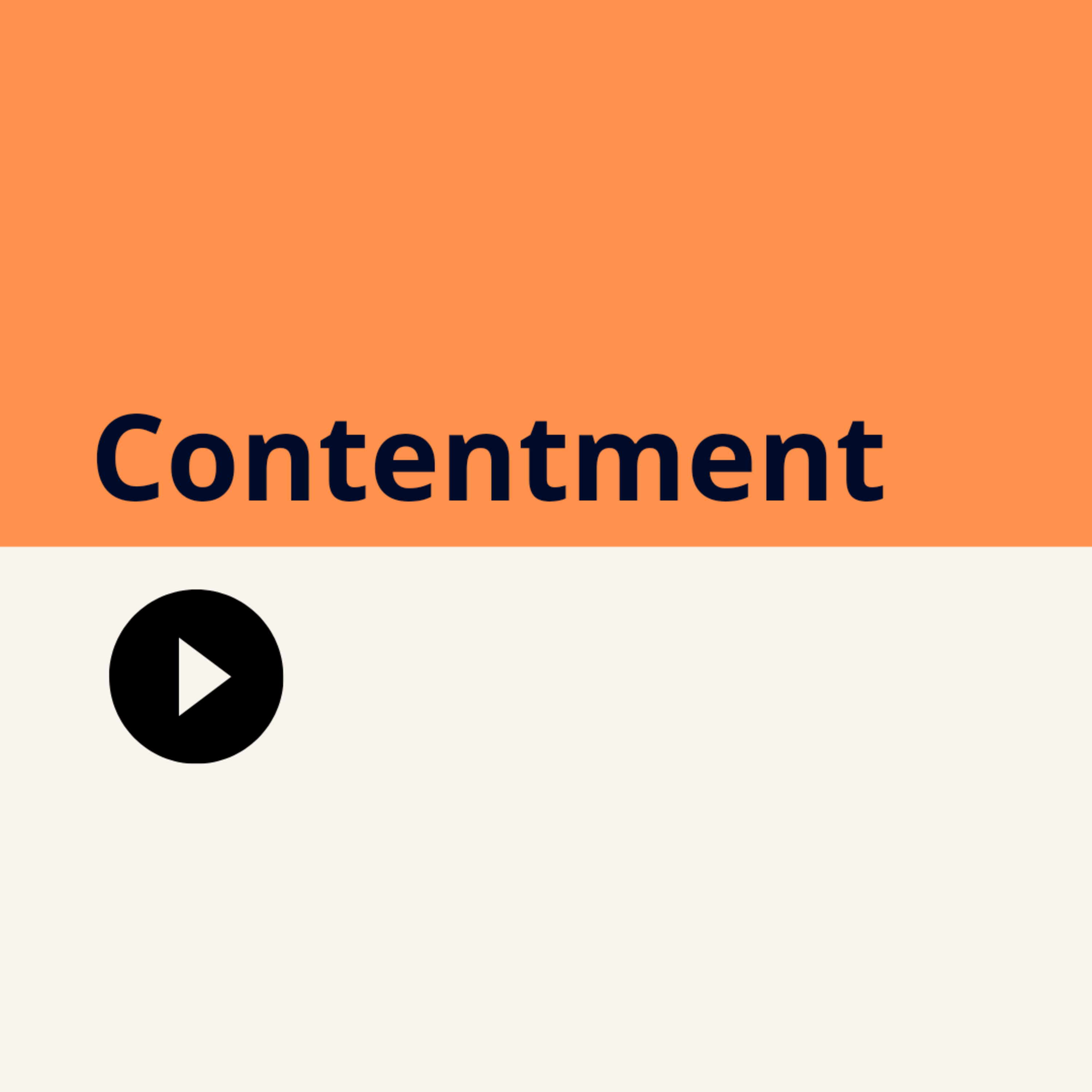 Finding Contentment