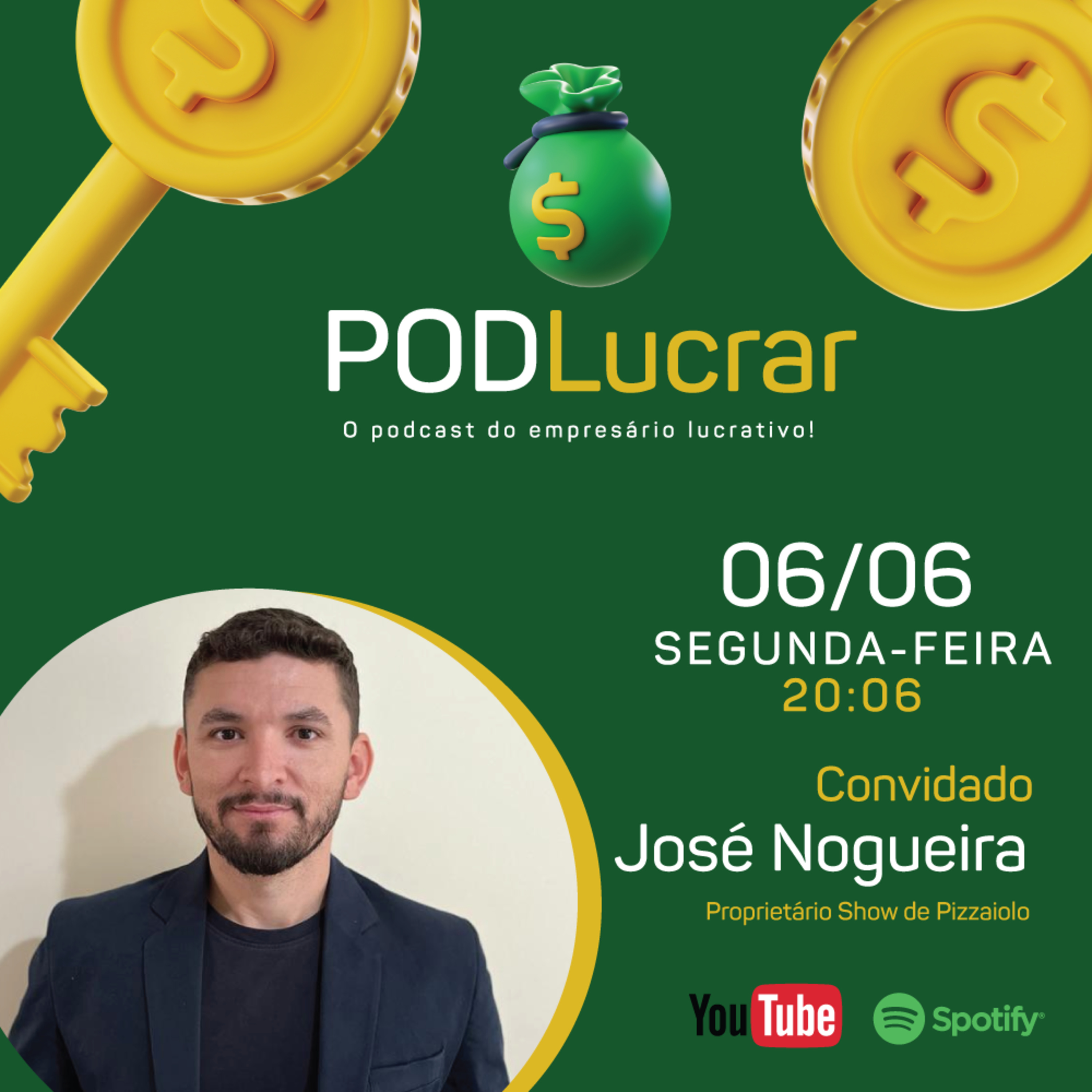 Podlucrar - O podcast do empresário lucrativo - #17 - José Nogueira - Show de Pizzaiolo episode artwork