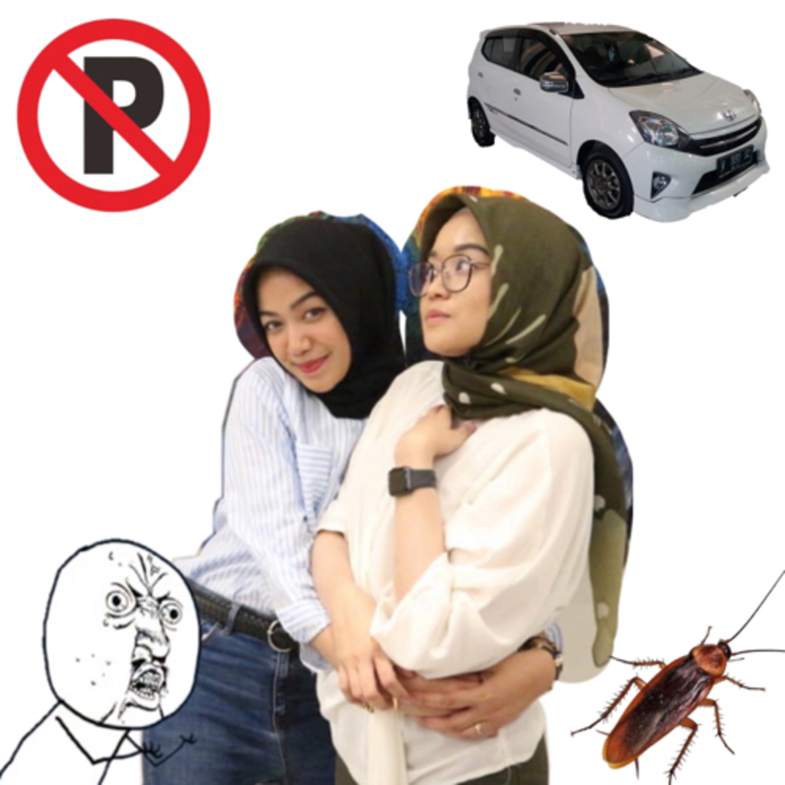 2. Di atas roda empat.