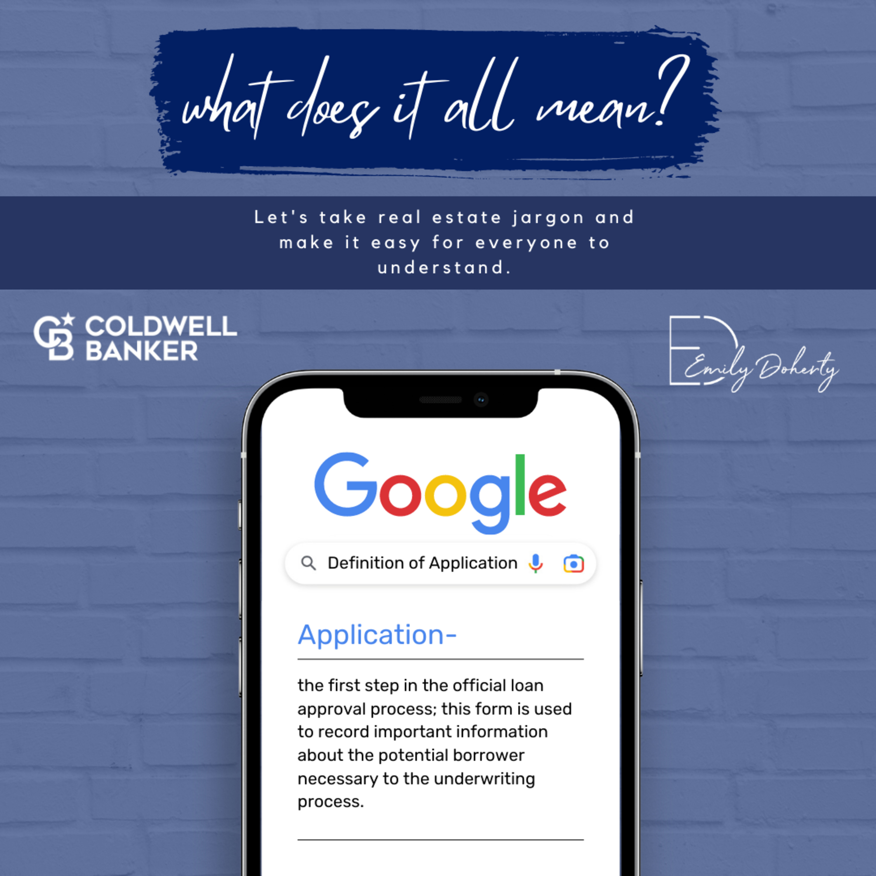 Real Estate Terms – Application
