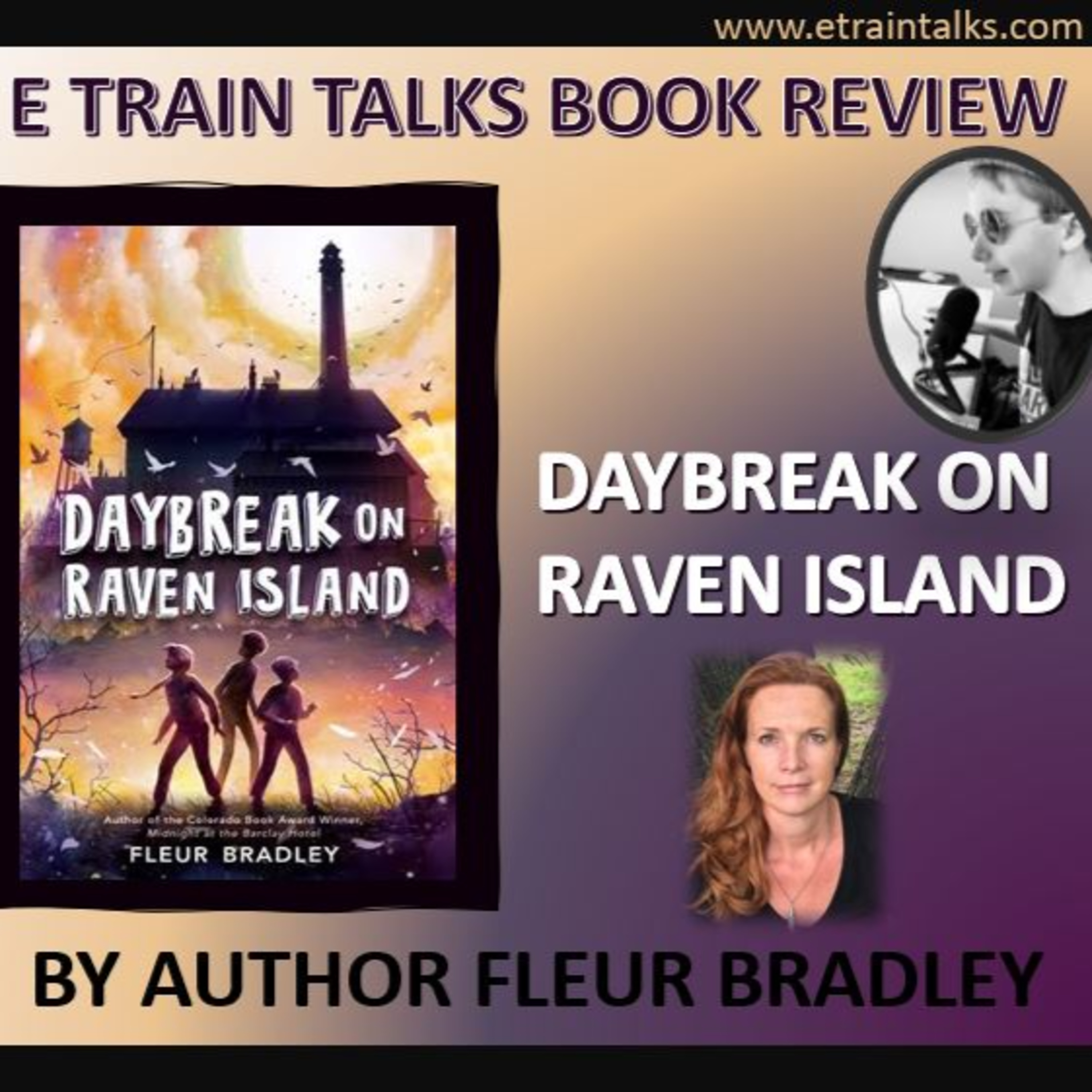 My Book Review of Fleur Bradley's MG Horror Thriller "Daybreak on Raven Island!" episode artwork