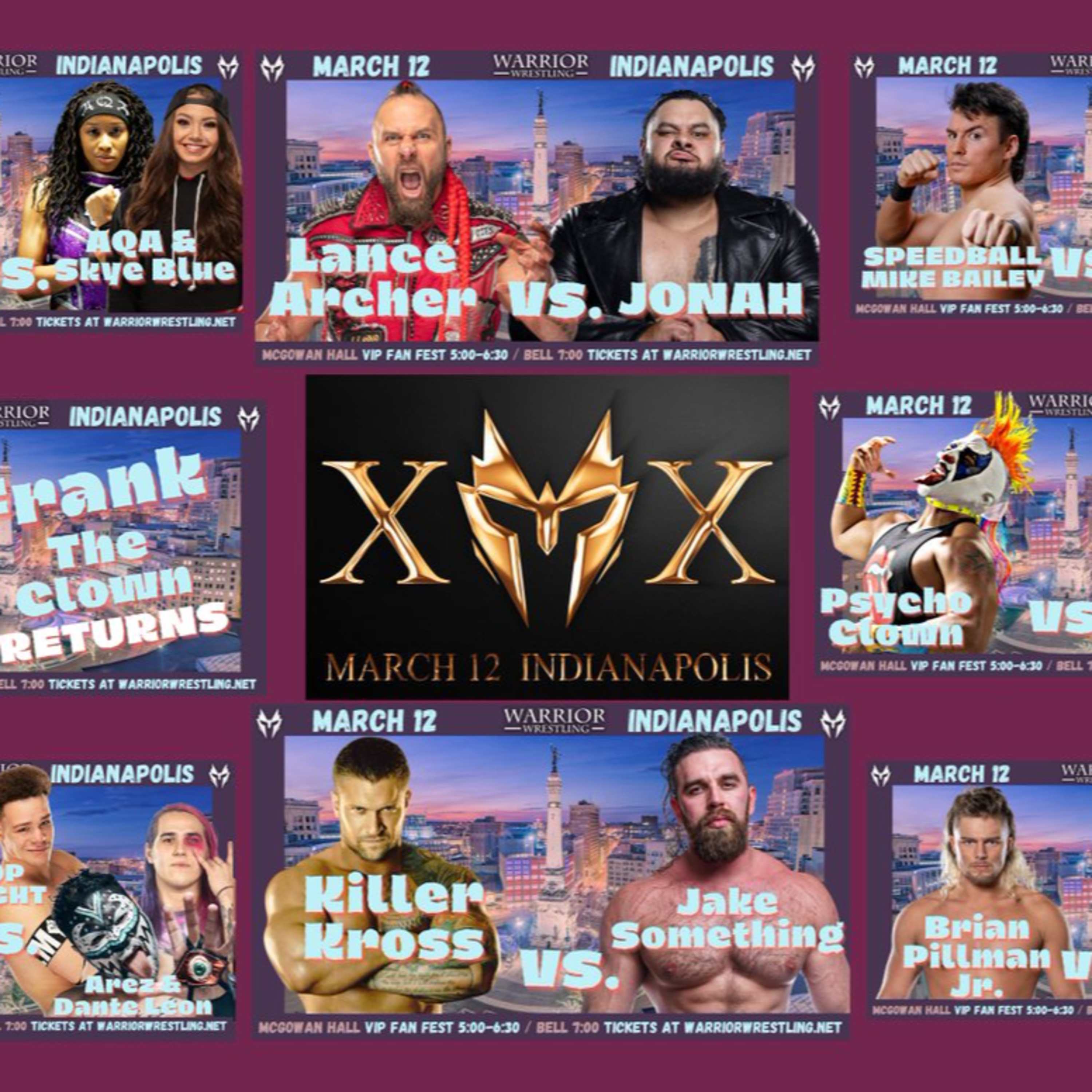 Warrior Wrestling 20 episode artwork