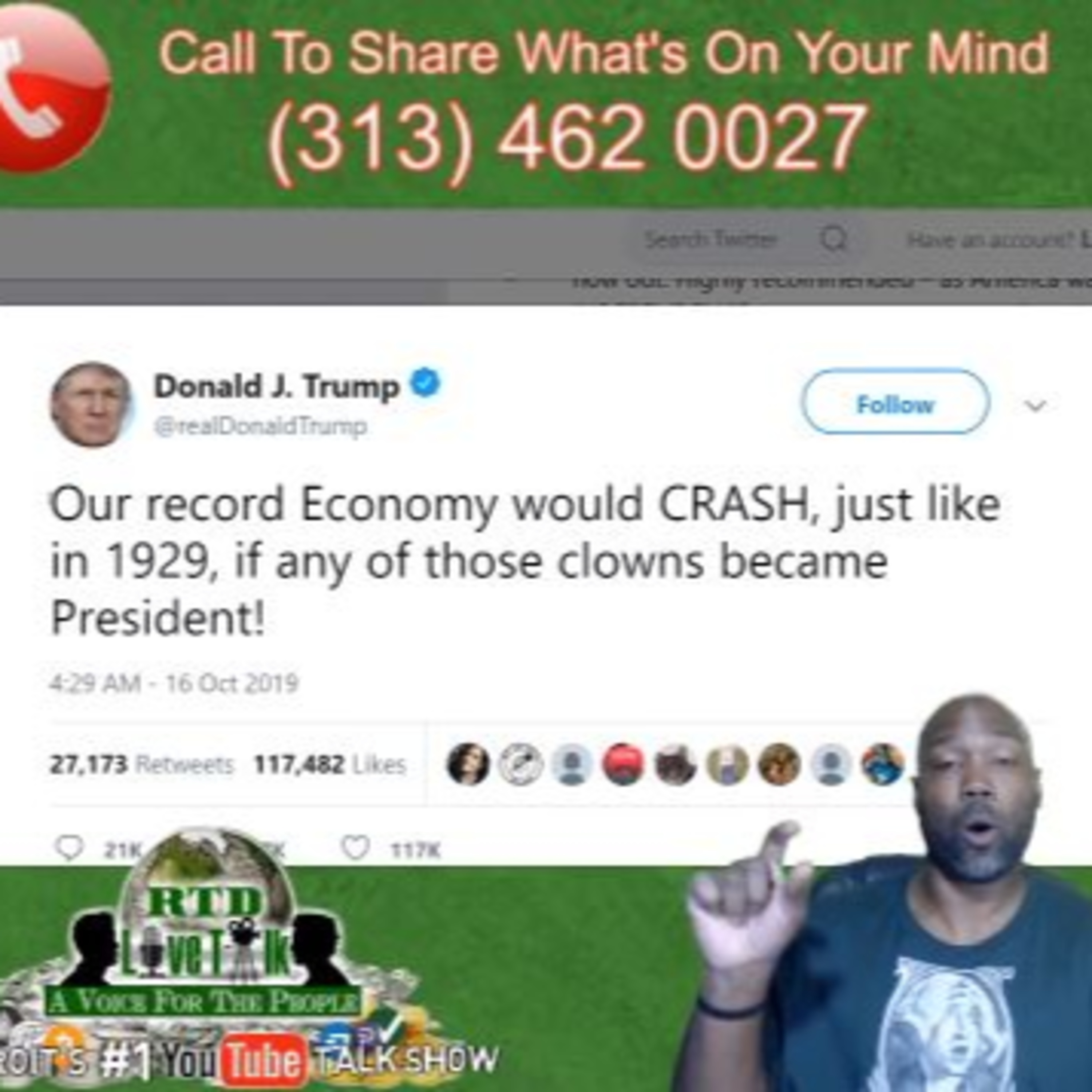 Trump Says The Economy Will Crash Like 1929??? (Duhh... It Will Crash Anyway) - RTD Live Talk episode artwork