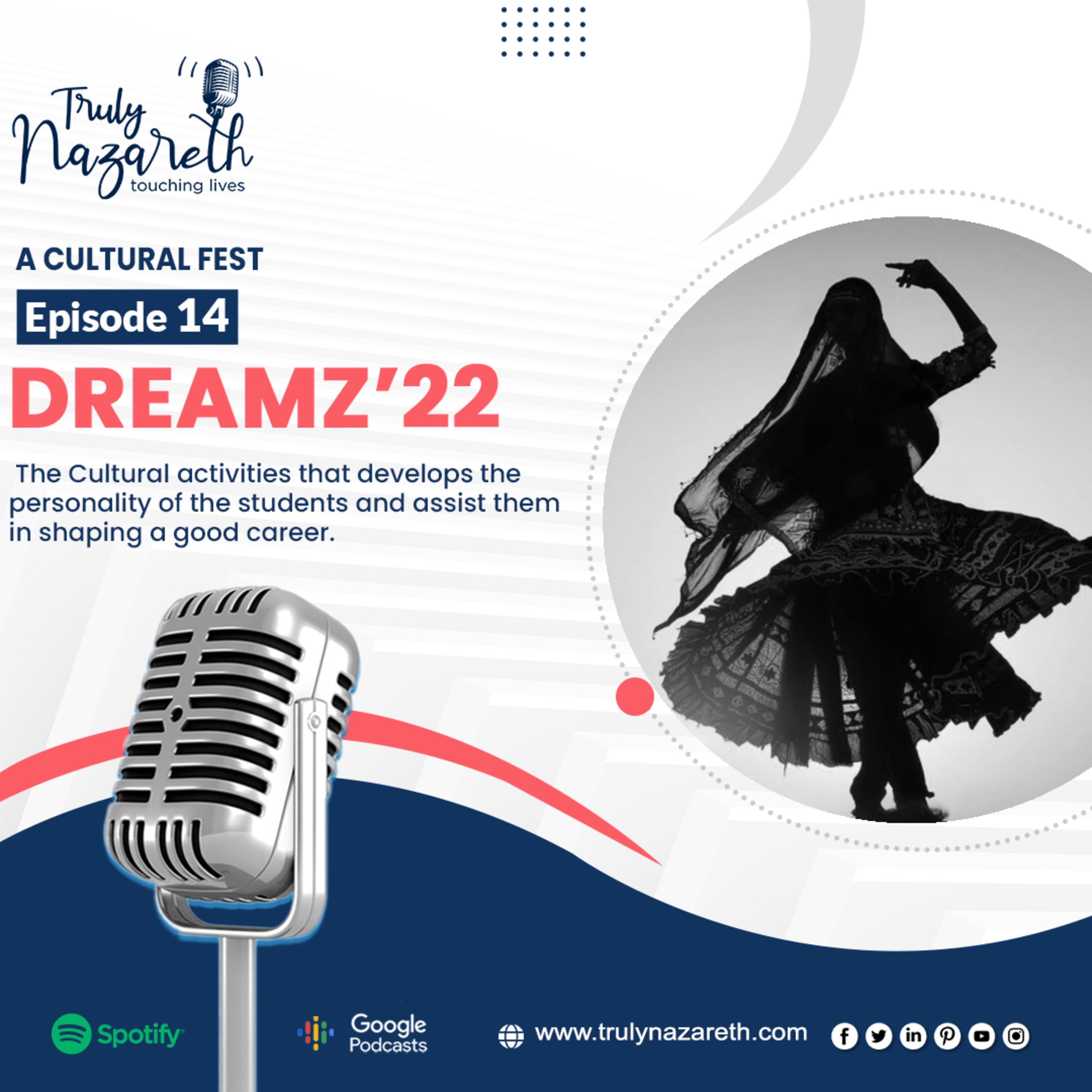 Truly Nazareth Episode 14 : Believe in yourself! Dreamz 2022 - A Cultural Fest of Nazareth College of Arts & Science and for the Students Community episode artwork