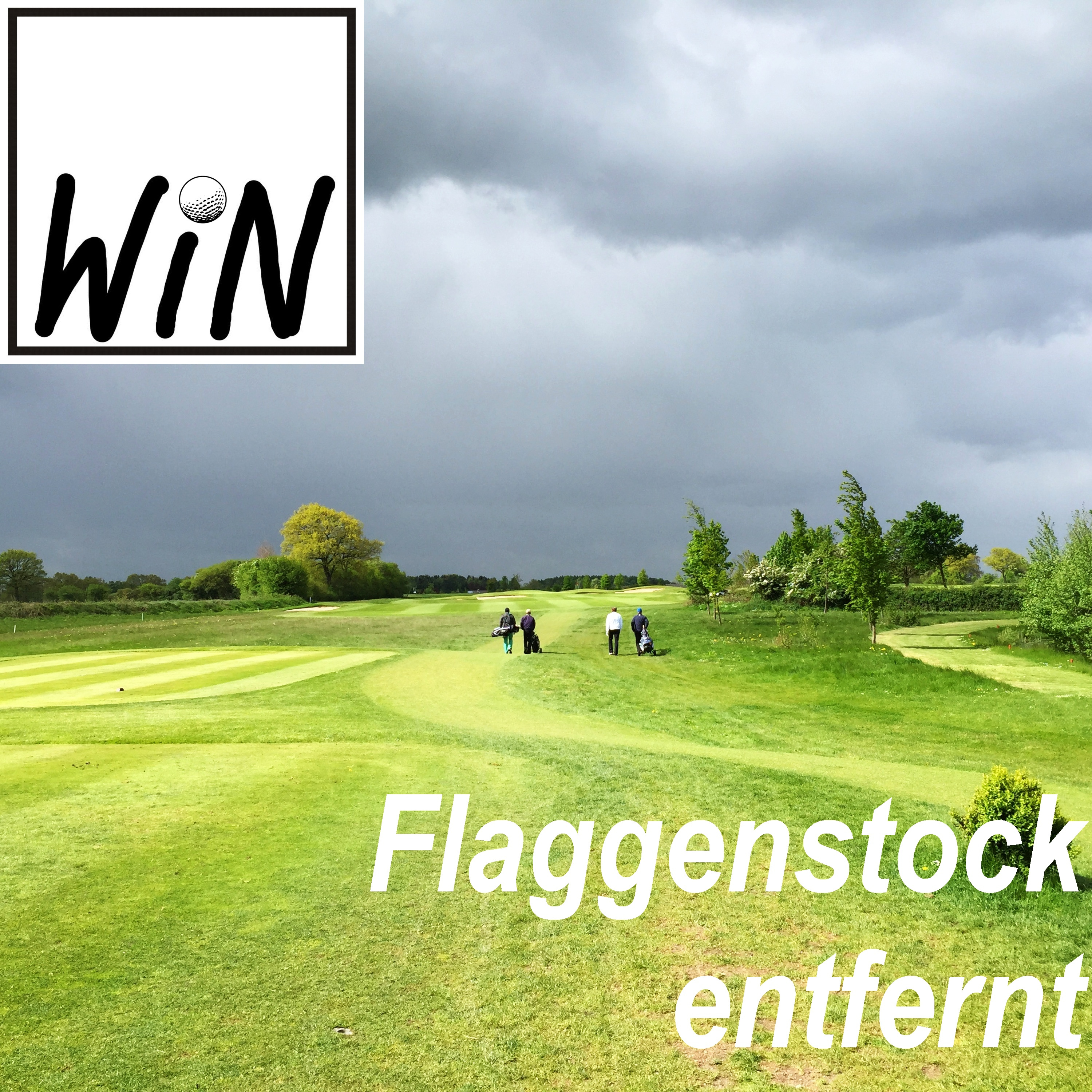 Regelfrage 7: Flaggenstock nach Schlag entfernt.