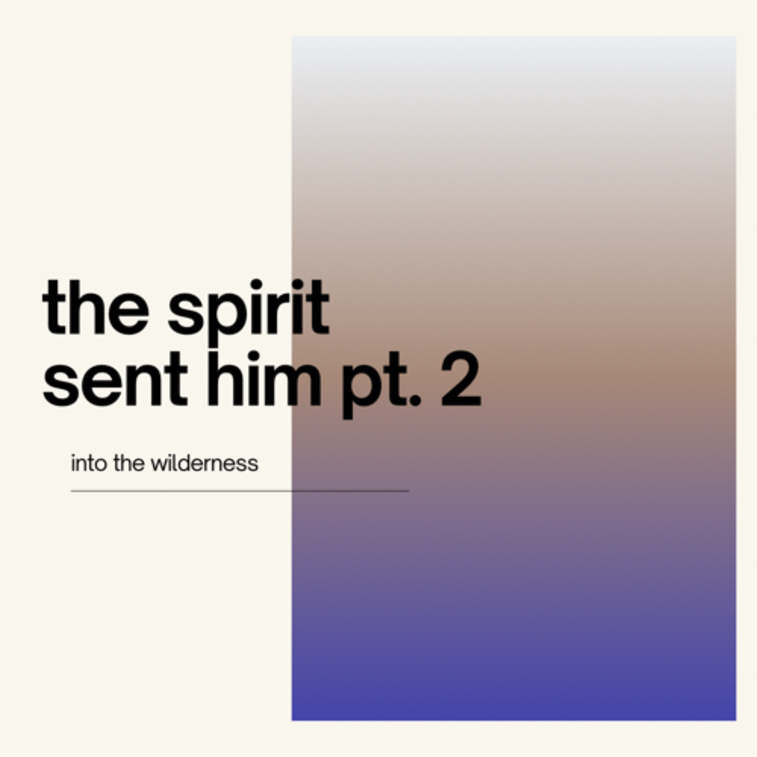 into the wilderness - the spirit sent him pt. 2 - ps. aaron episode artwork
