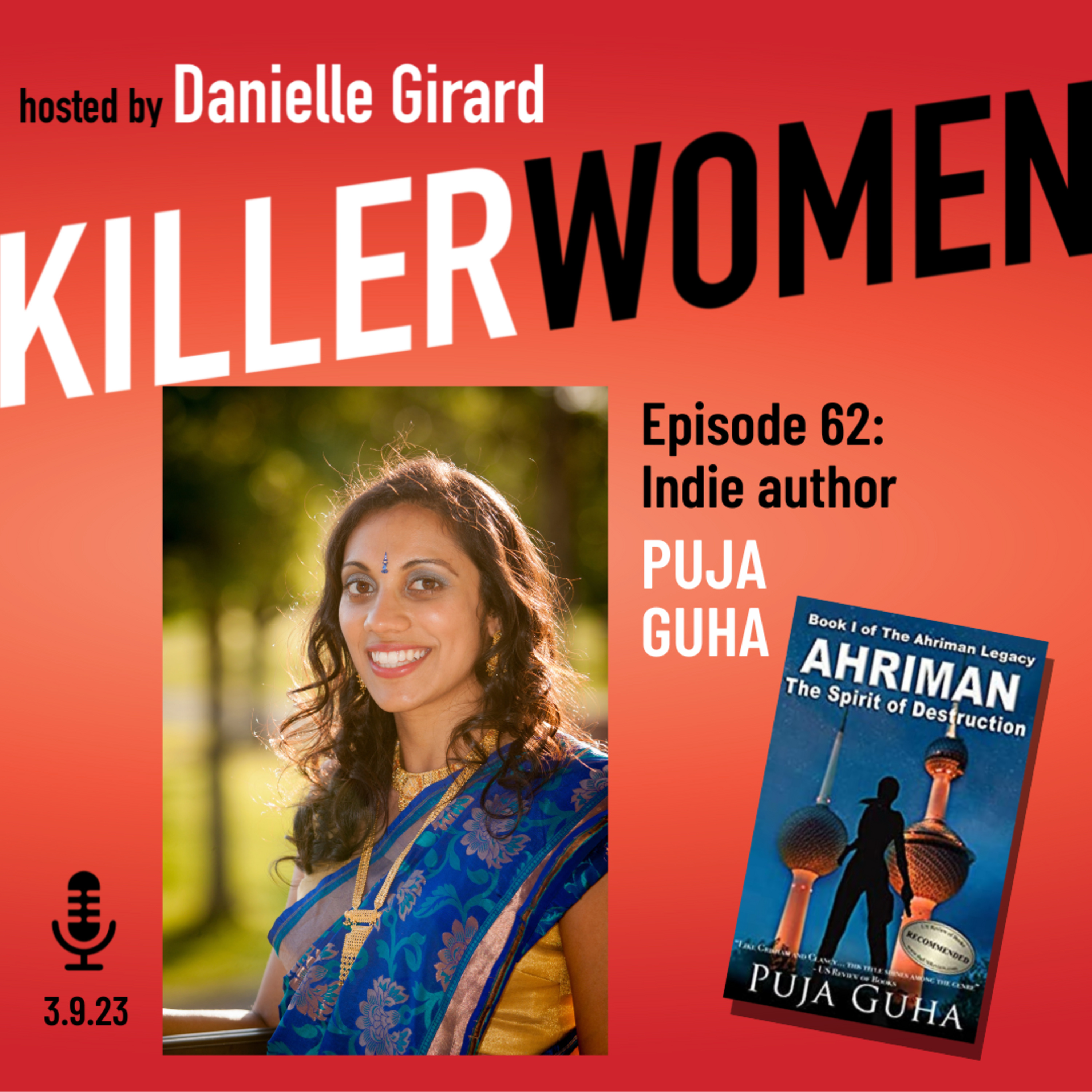 THE AHRIMAN LEGACY: bestselling indie author Puja Guha talks about her spy thriller series episode artwork