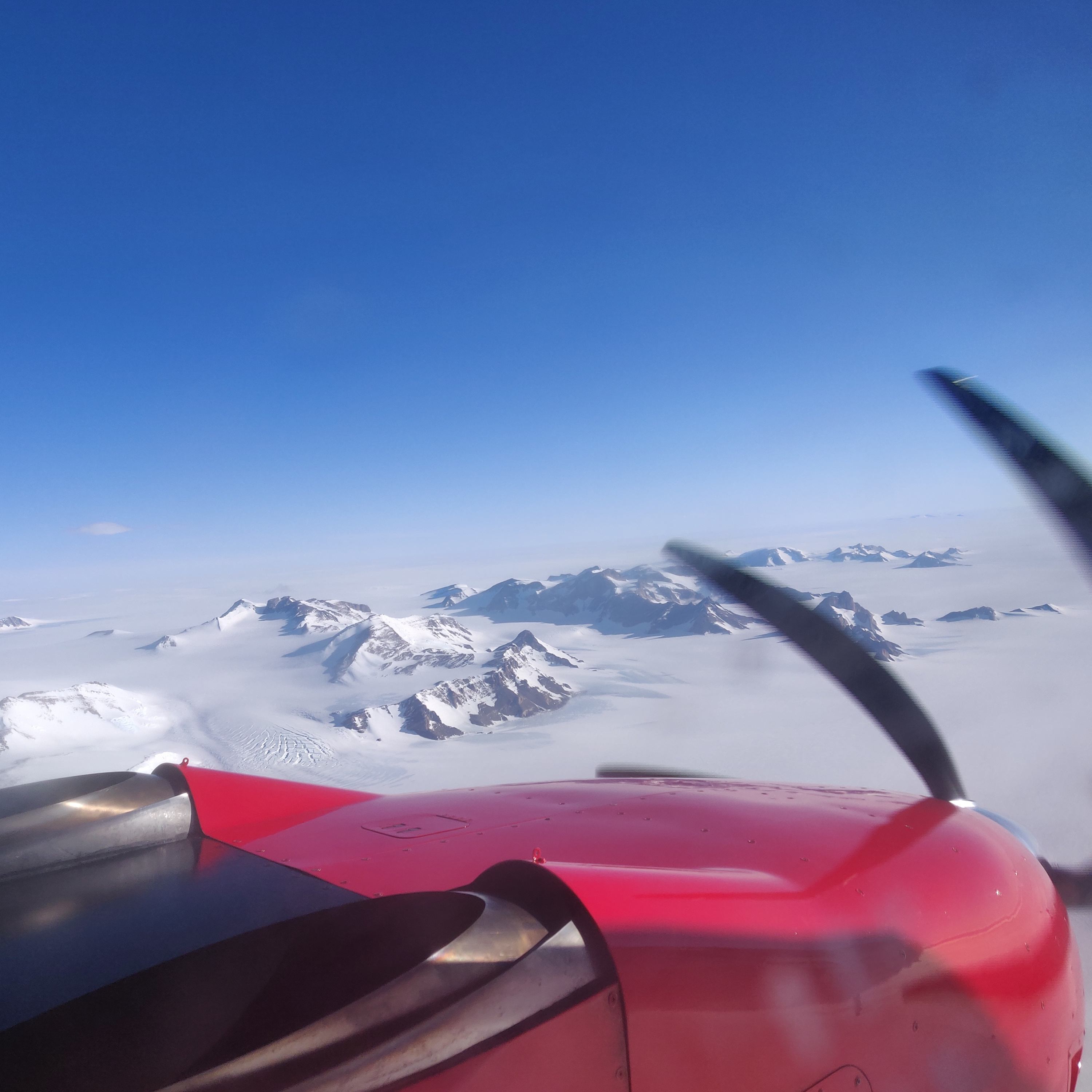 Flying to the ice