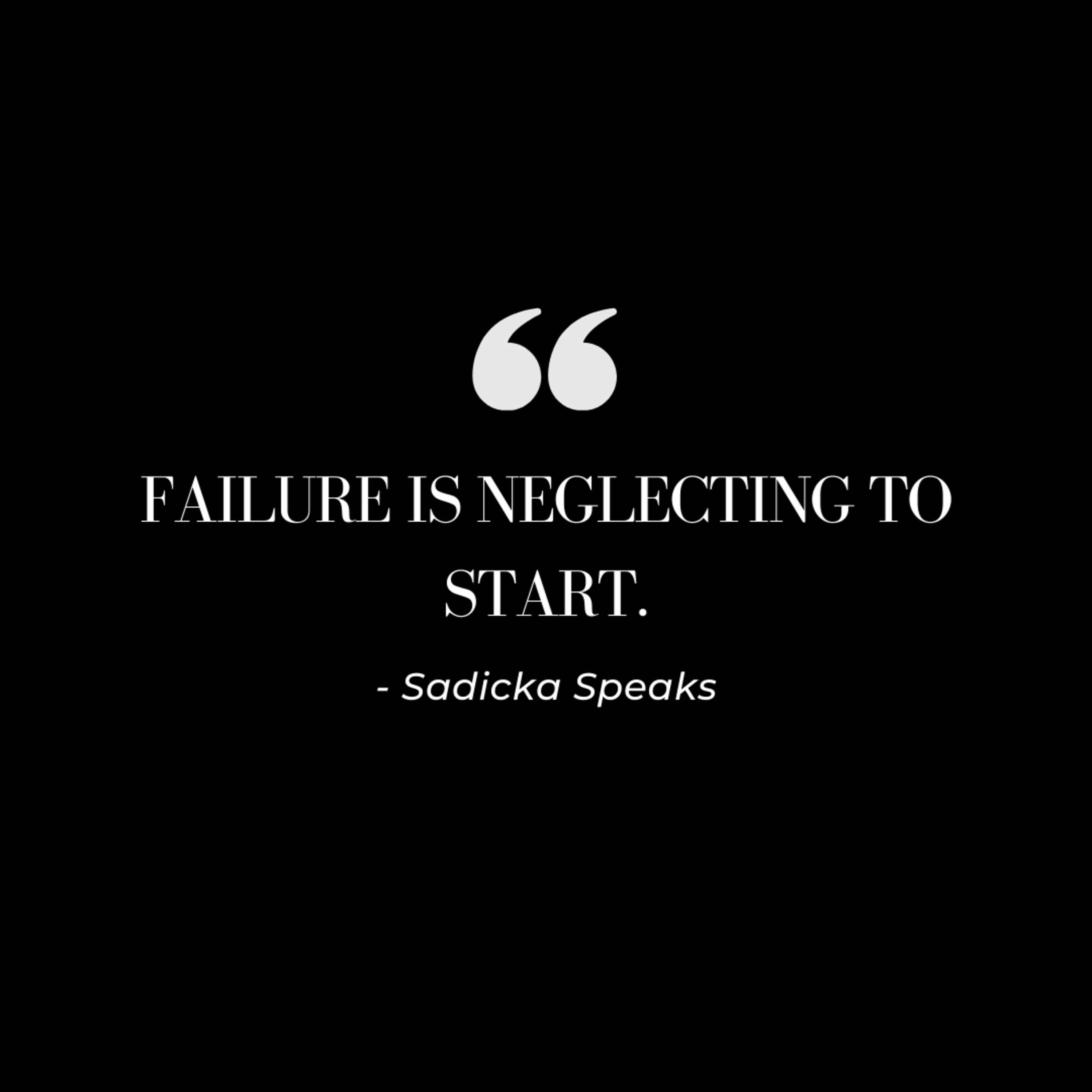 Failure is Neglecting to Start episode artwork