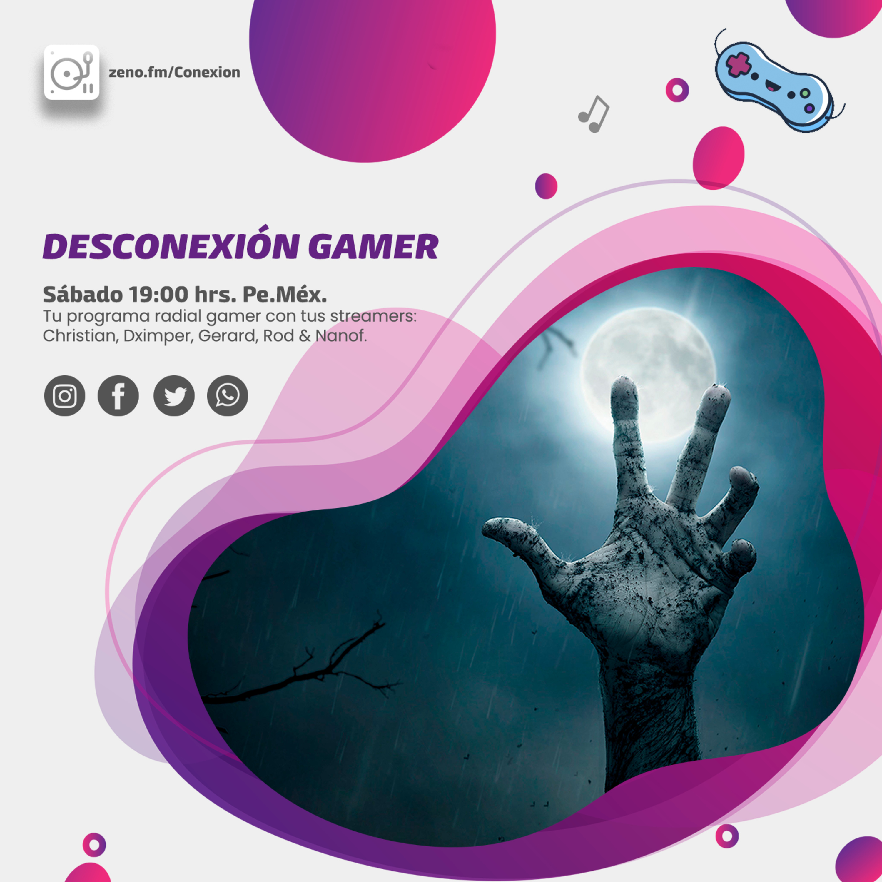 #DesconexiónGamer Ep.03: Feat.XCrashGamer/Bandikeros,especial del terror,hackeo de Among Us y más !! episode artwork