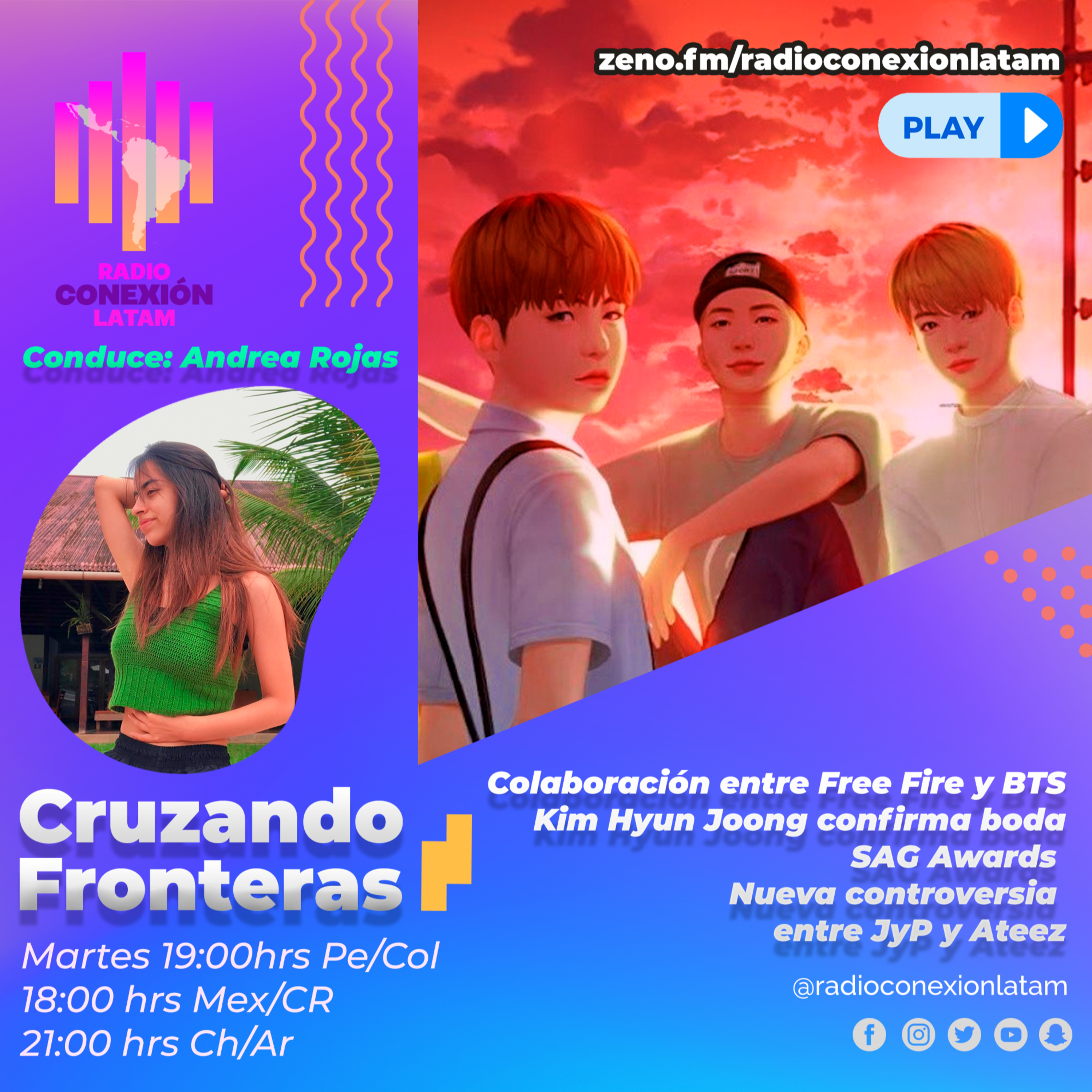 Cruzando Fronteras S2: "FREE FIRE Y BTS SE UNEN, SAG AWARDS Y MUCHO MÁS" episode artwork