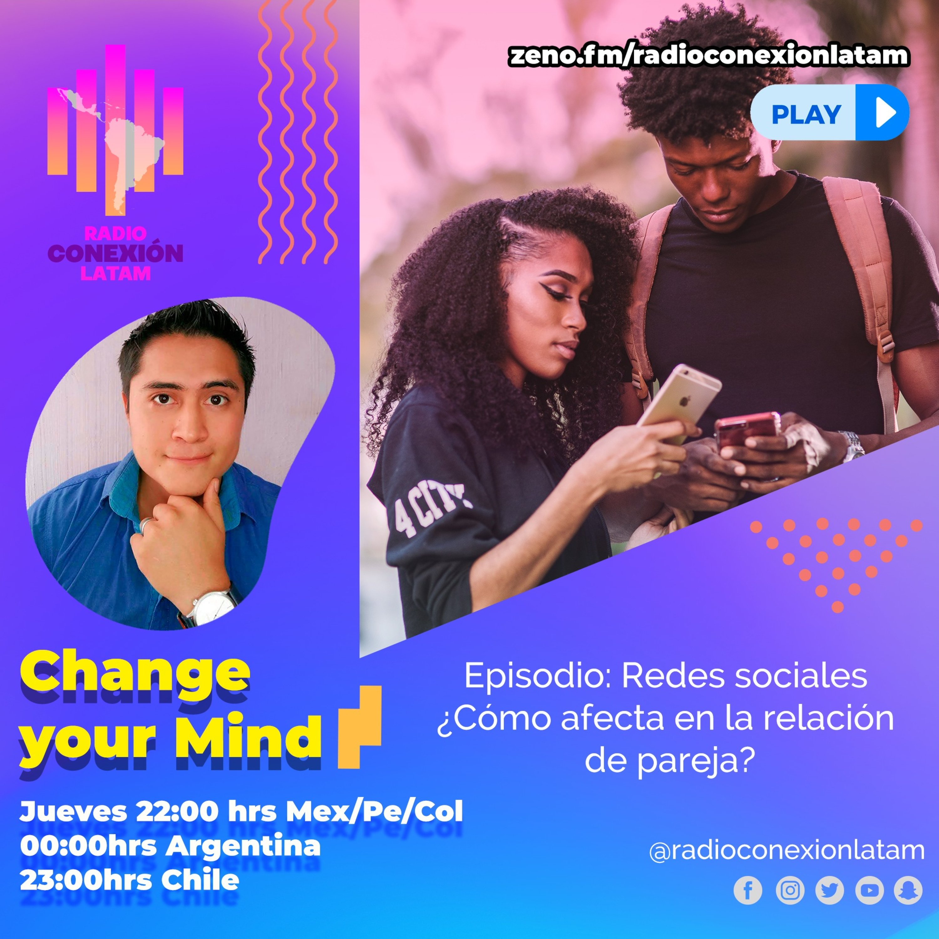 CHANGE YOUR MIND: REDES SOCIALES, ¿CÓMO AFECTAN A LA PAREJA? episode artwork