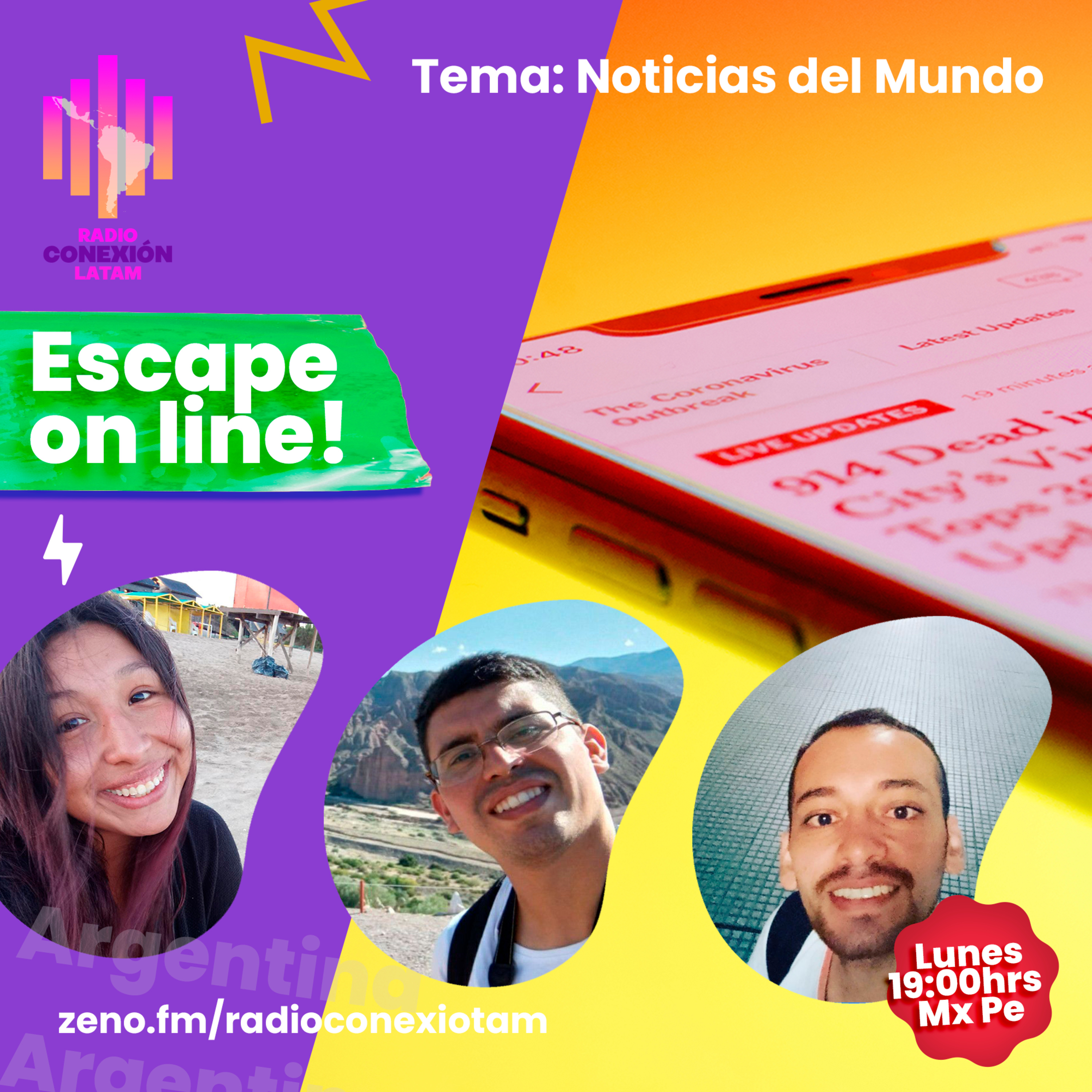 ESCAPE ON LINE: NOTICIAS DEL MUNDO MÁS CORRESPONSAL EN VIVO! episode artwork