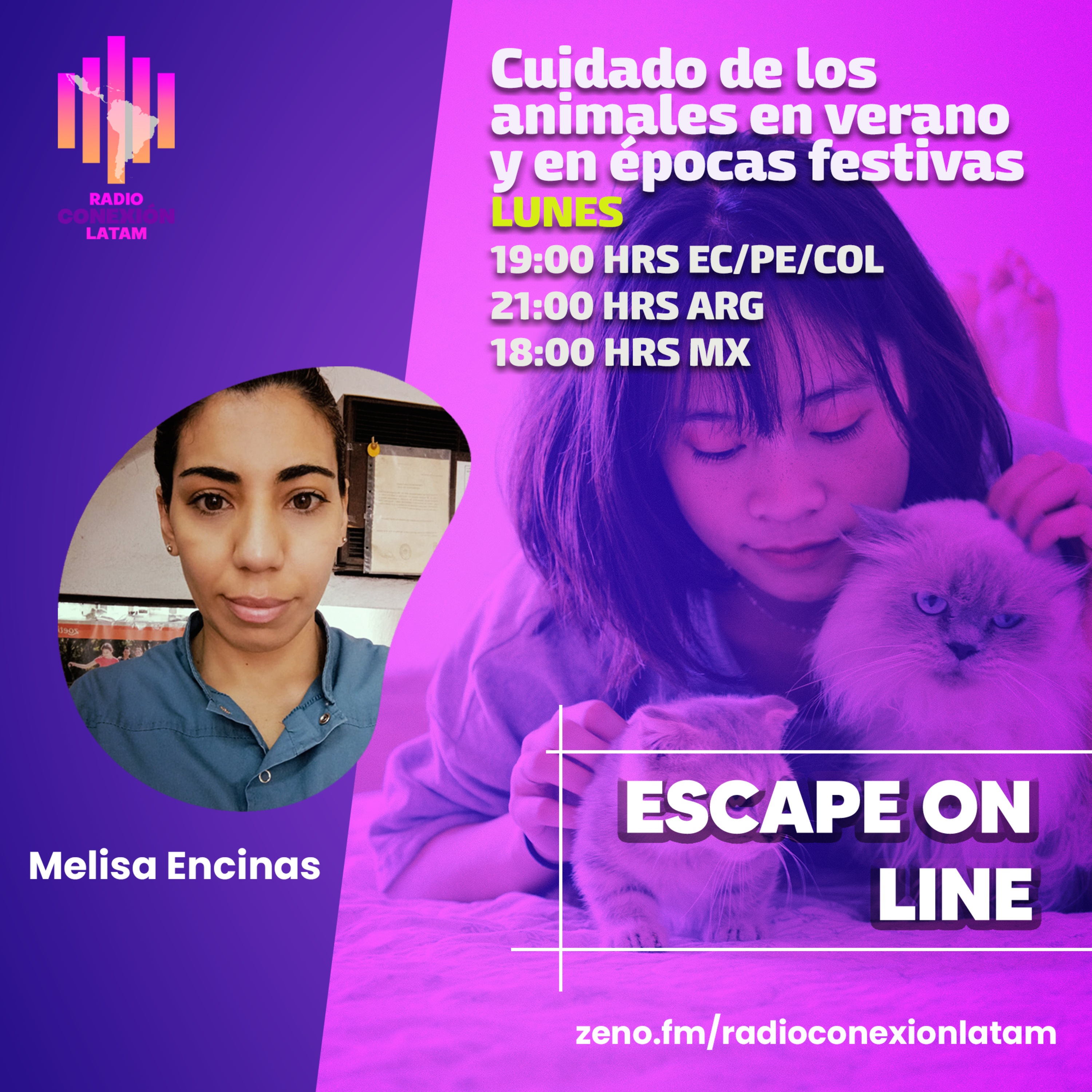 ESCAPE ON LINE: Cuidado de los animales en verano y en épocas festivas! episode artwork