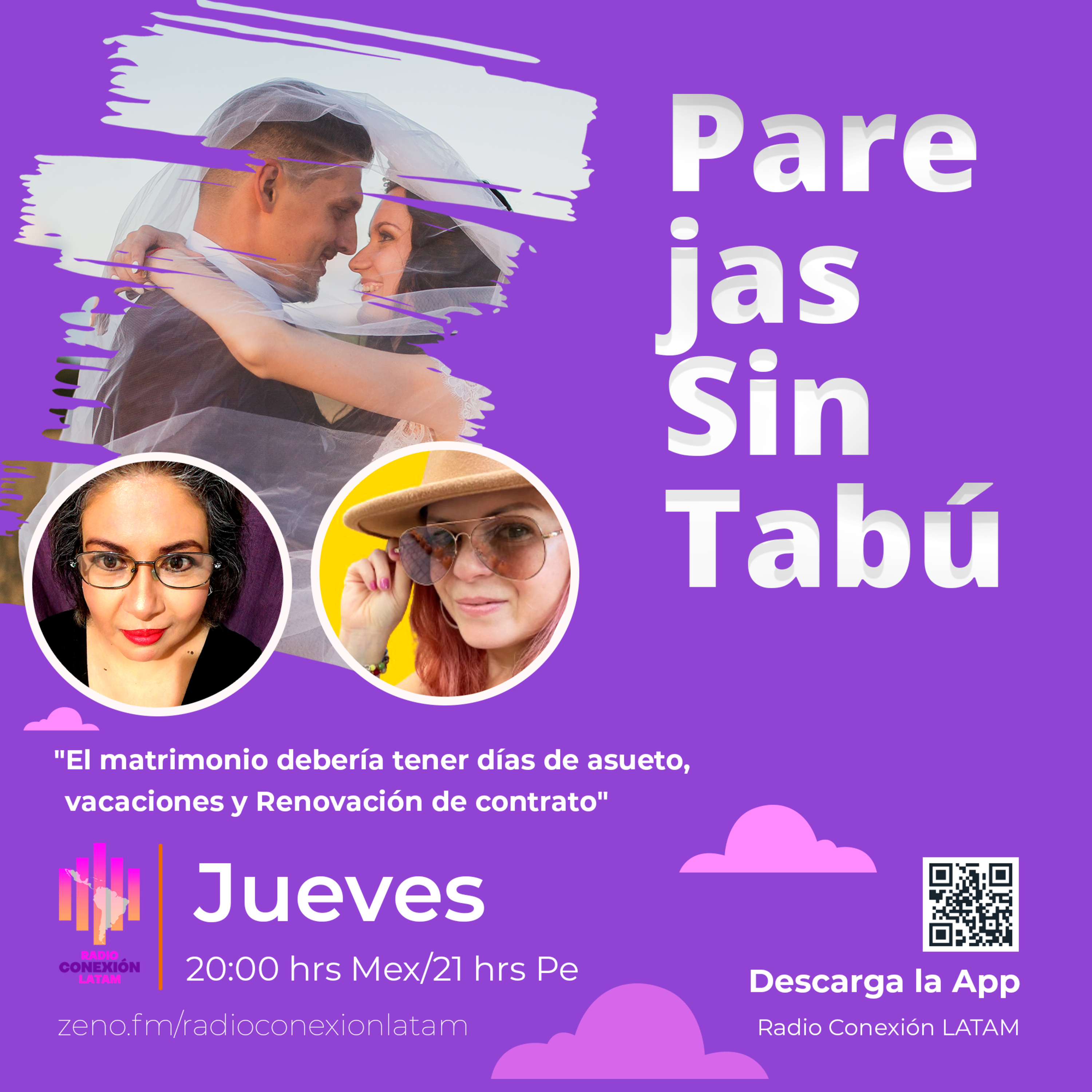 PAREJAS SIN TABÚ: "El Matrimonio debería tener días de asueto, vacaciones y renovación de contrato" episode artwork