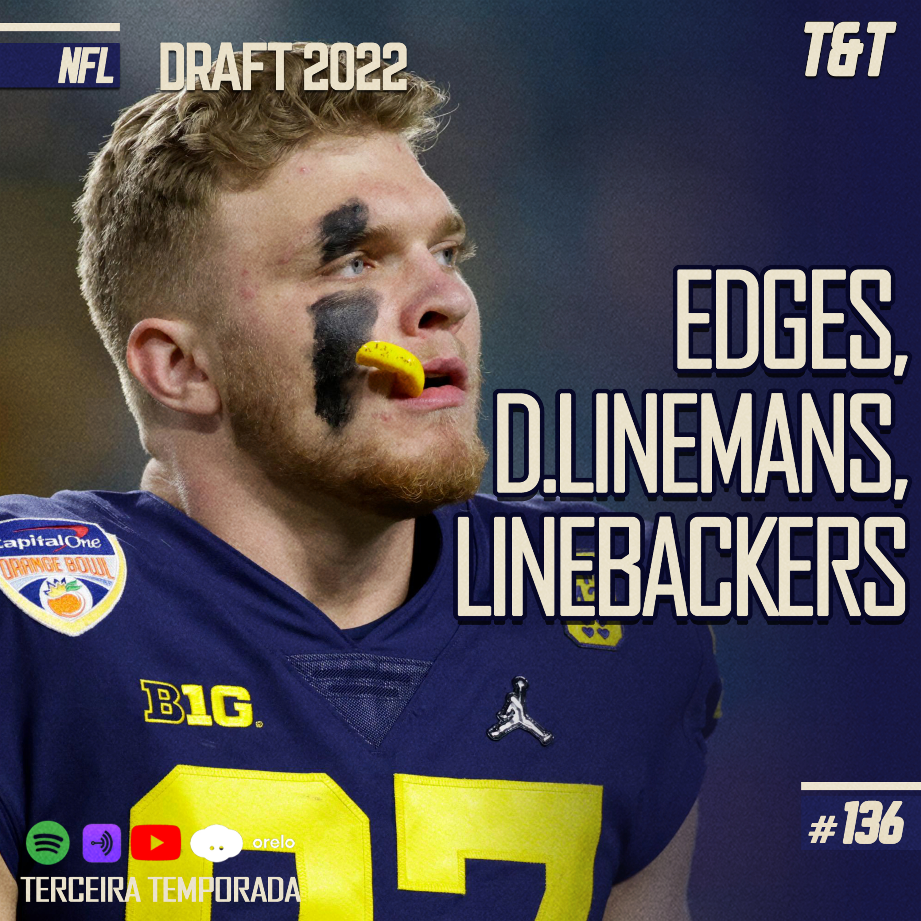 T&T NFL #136: Draft 2022: EDGEs, defensive linemans e linebackers episode artwork