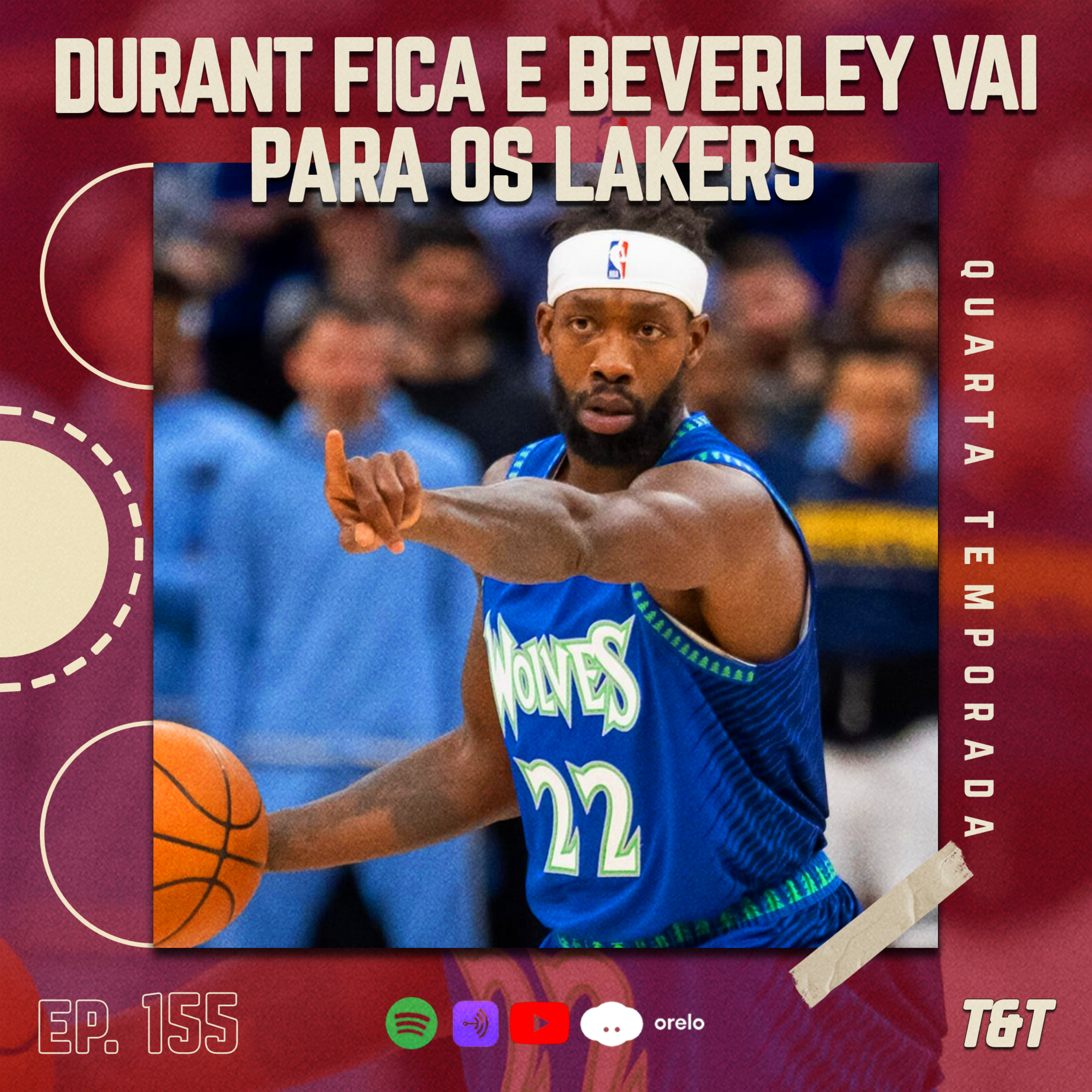 T&T NBA #155: Durant fica e Beverley vai para os Lakers episode artwork