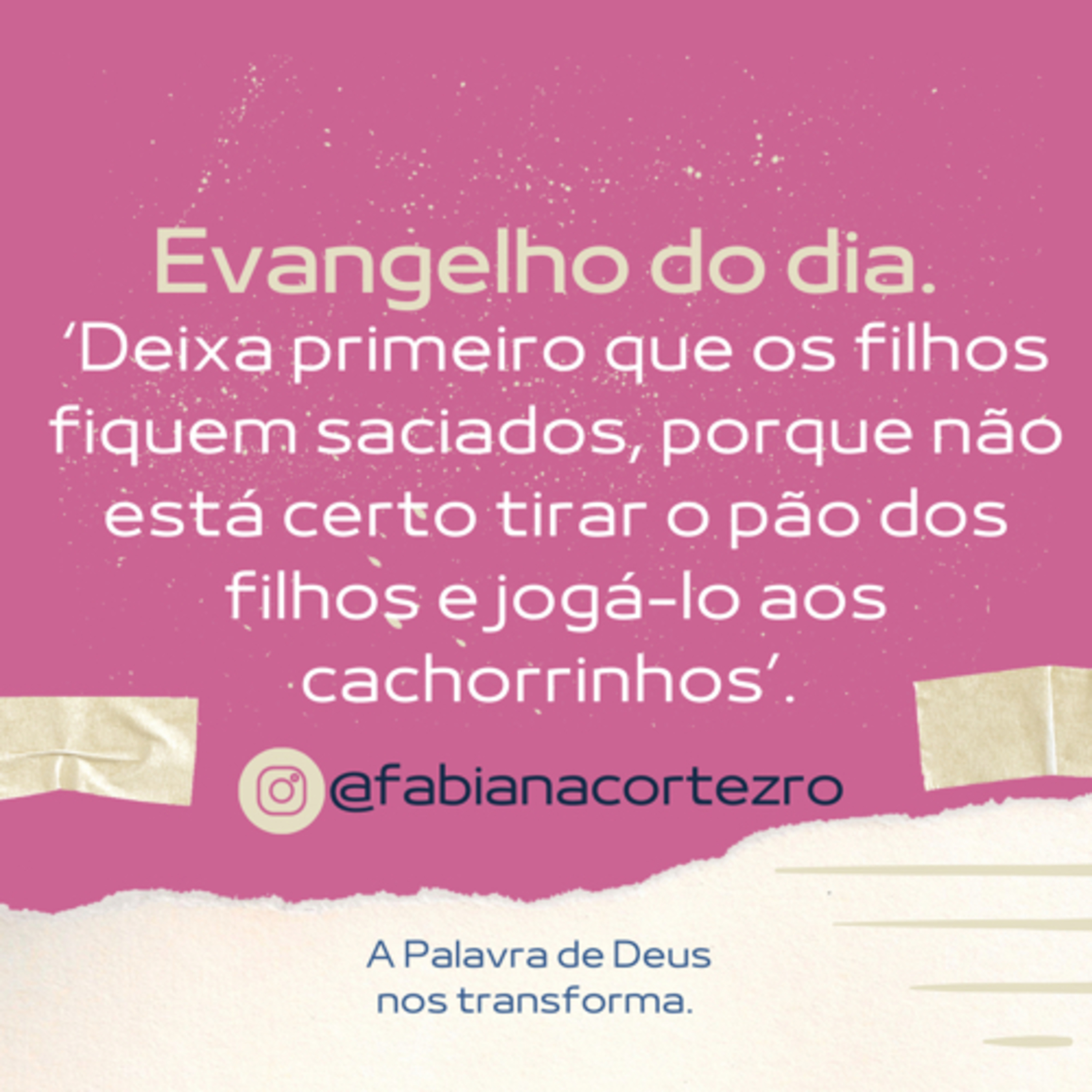 Evangelho do dia.